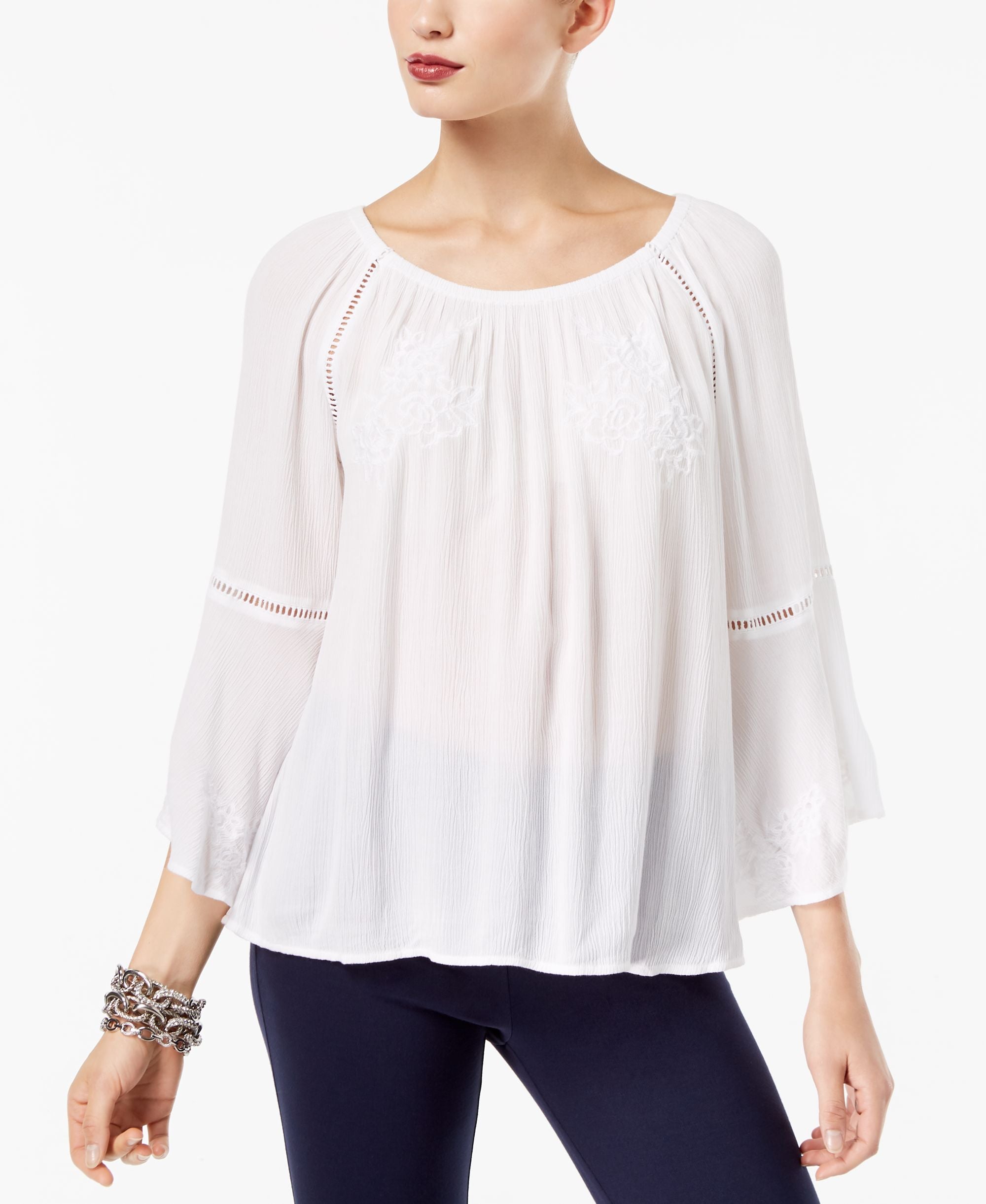 INC Embroidered Top
