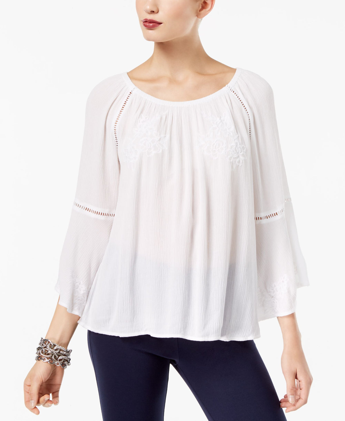 INC Embroidered Top