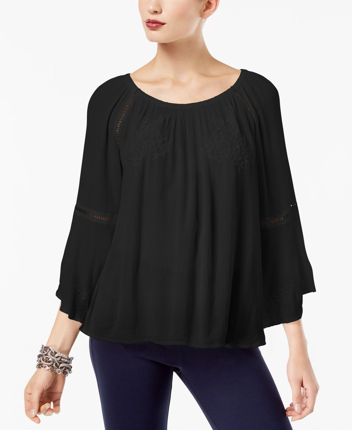 INC Embroidered Top