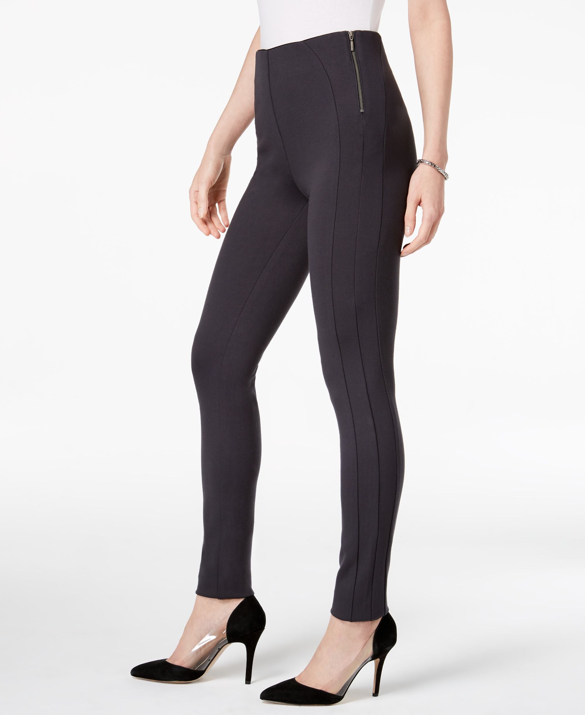 Style & Co Zip Detail Ponte Knit Leggings