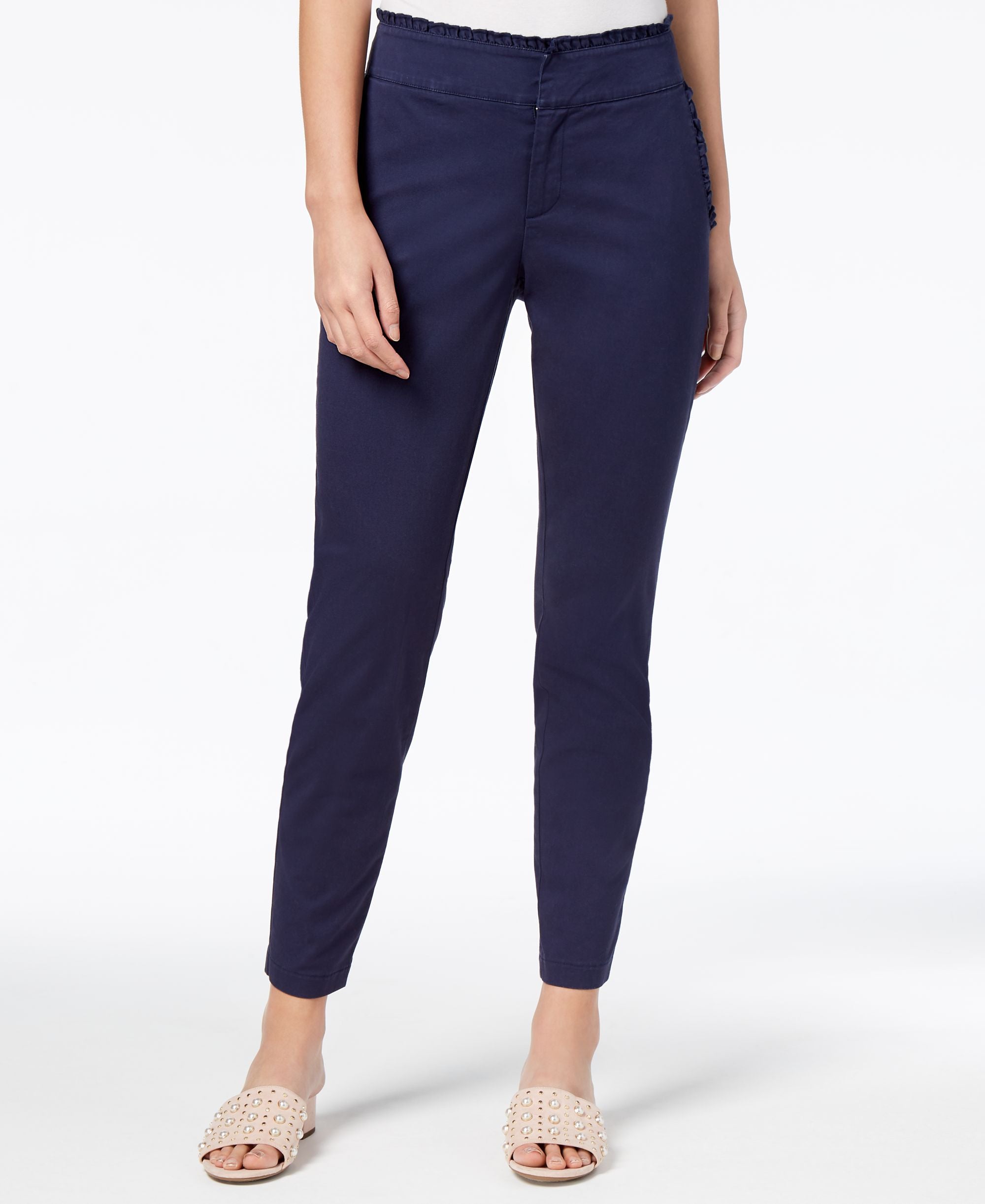 Maison Jules Ruffled Skinny Pants