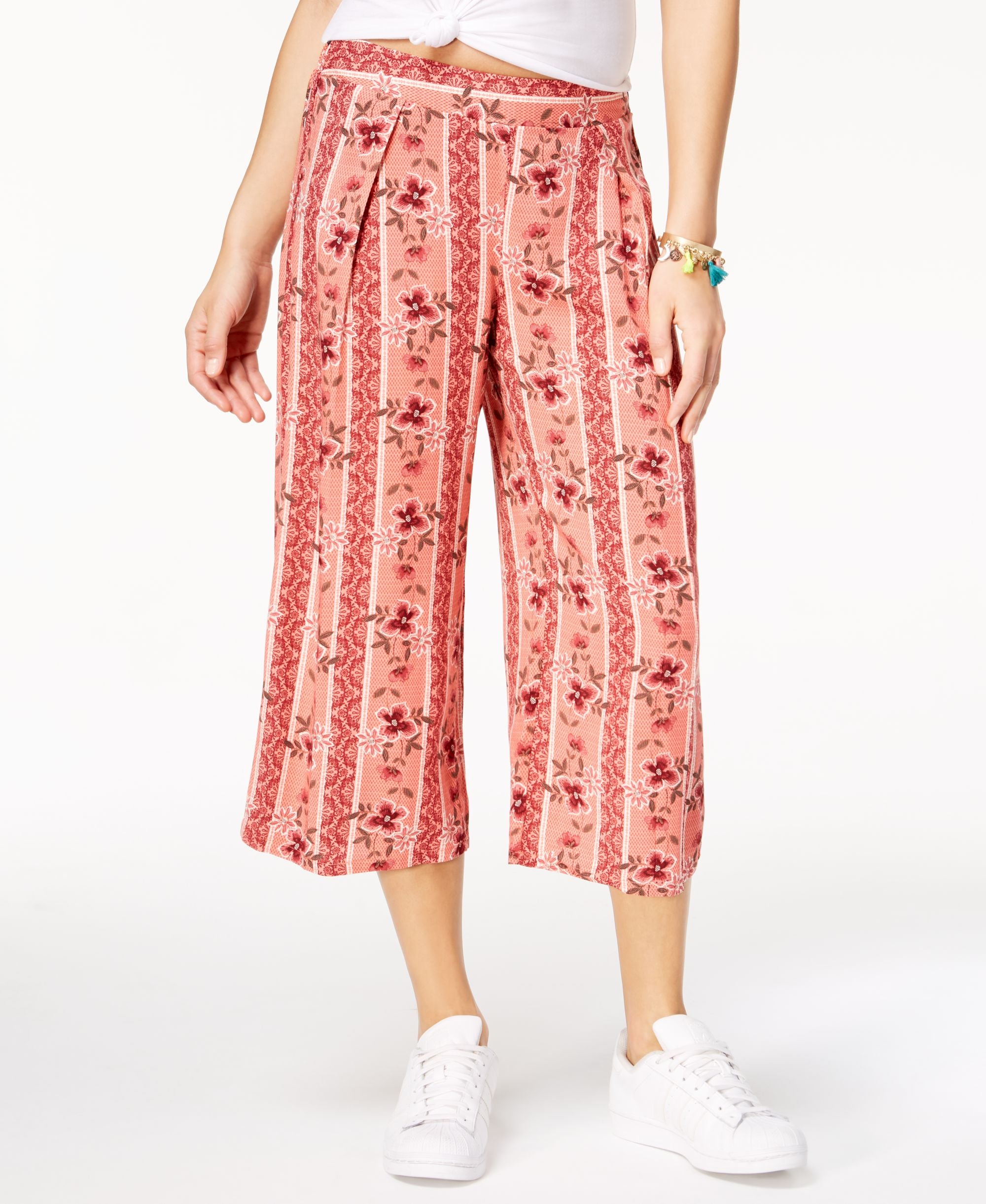 Be Bop Juniors Printed Wide Leg Capri Pants