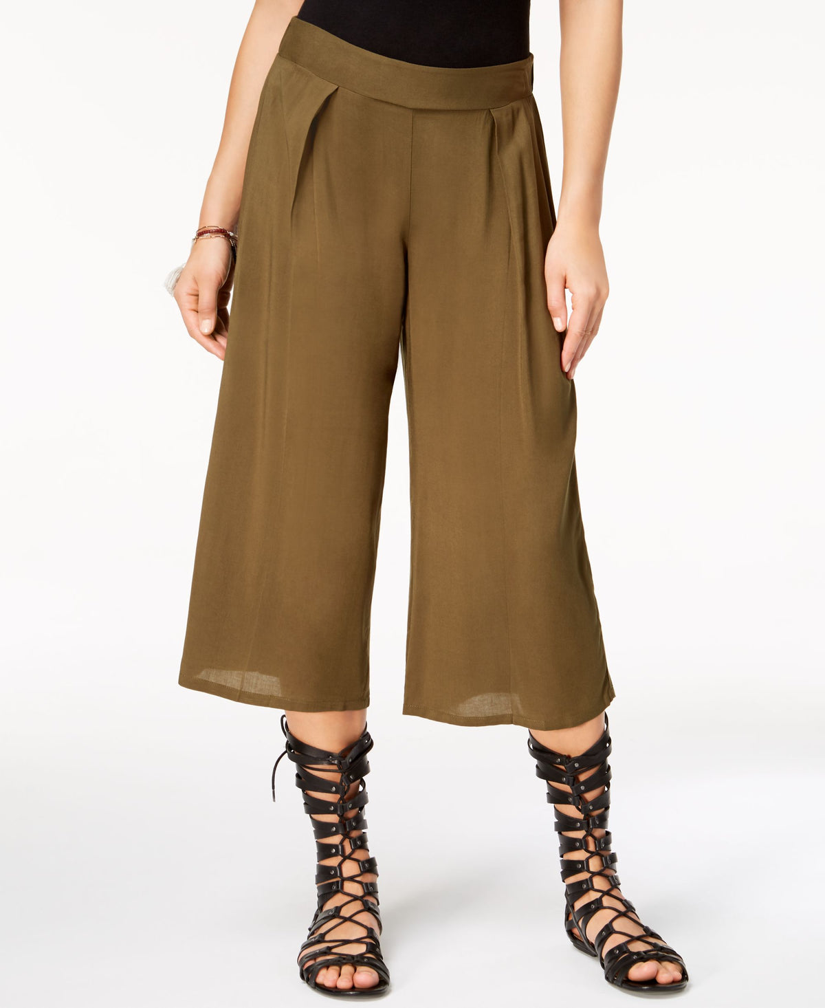 Juniors' Wide-Leg Capri Pants