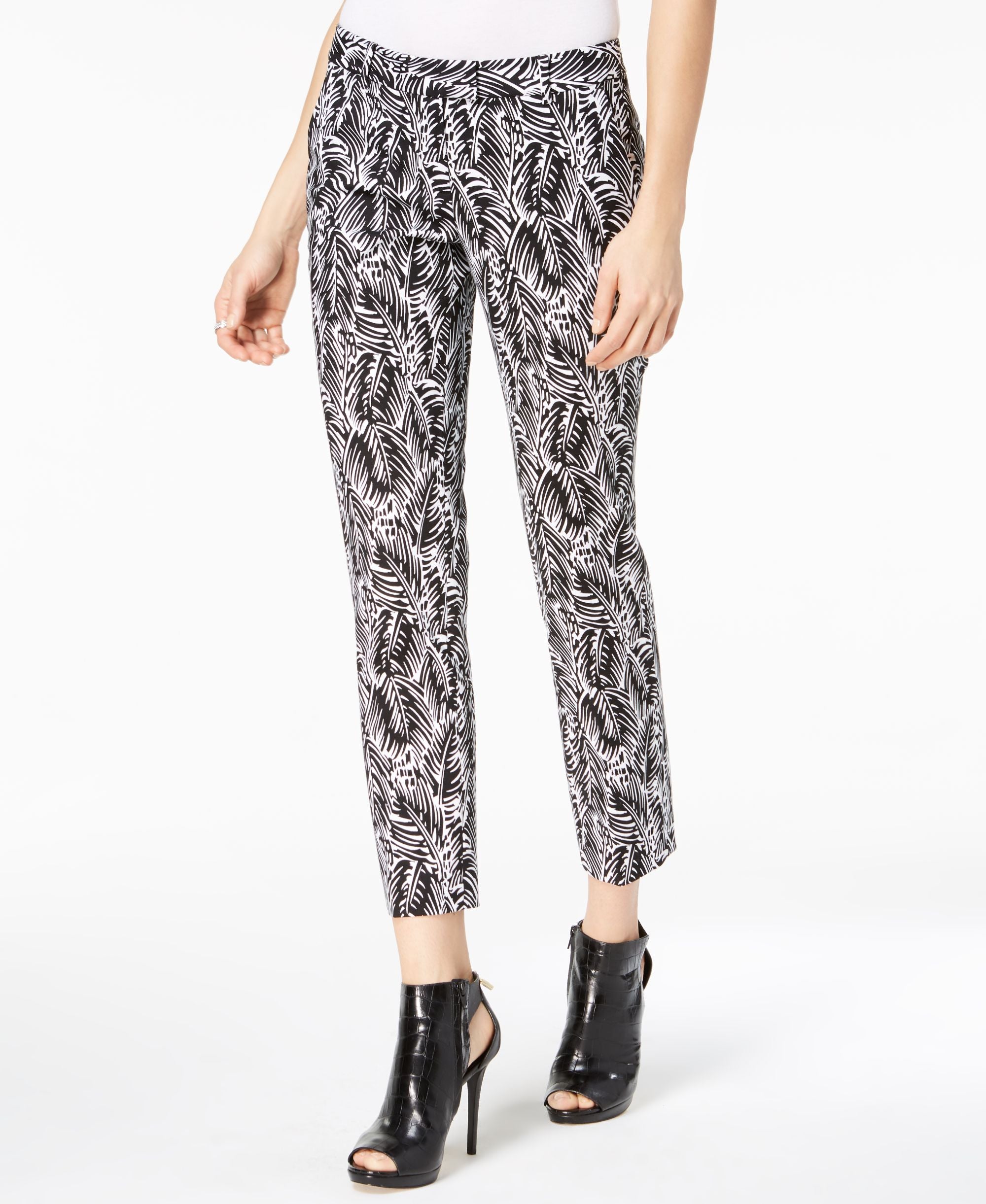 Michael Michael Kors Petite Printed Cropped Pants