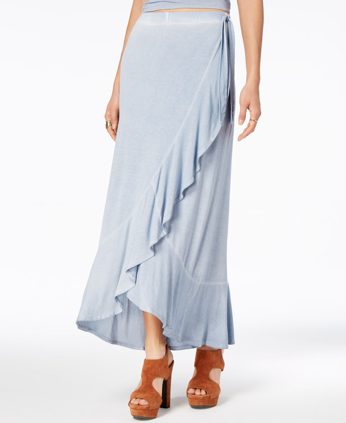 Juniors' Ruffled Wrap Skirt