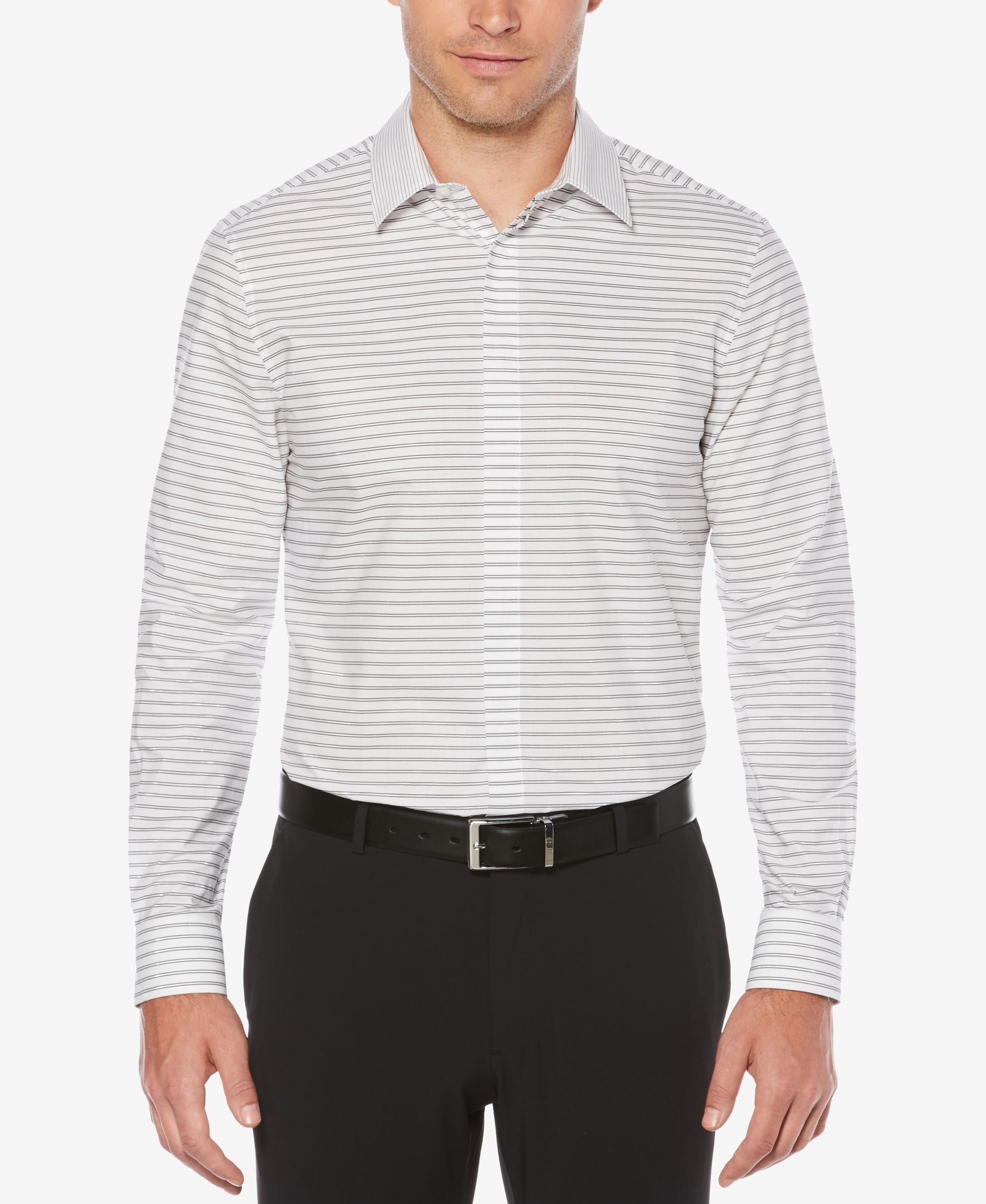Perry Ellis Mens Striped Shirt
