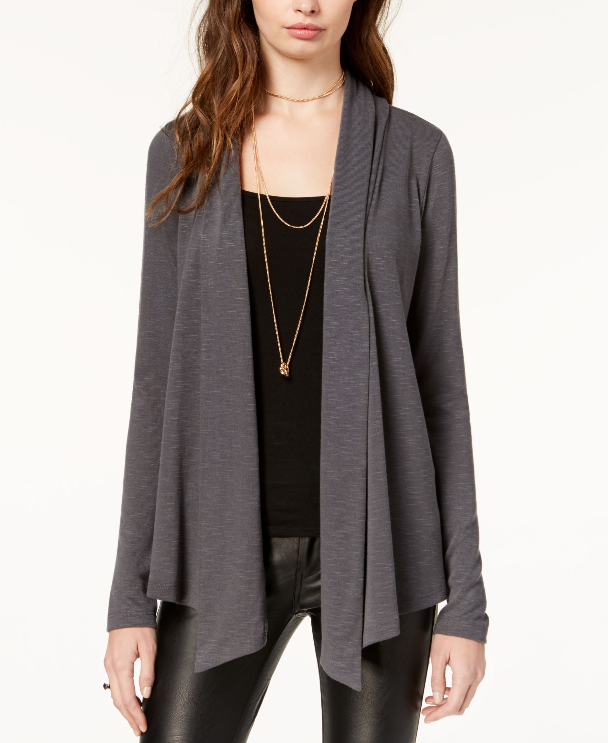 Juniors' Shawl-Collar Cardigan