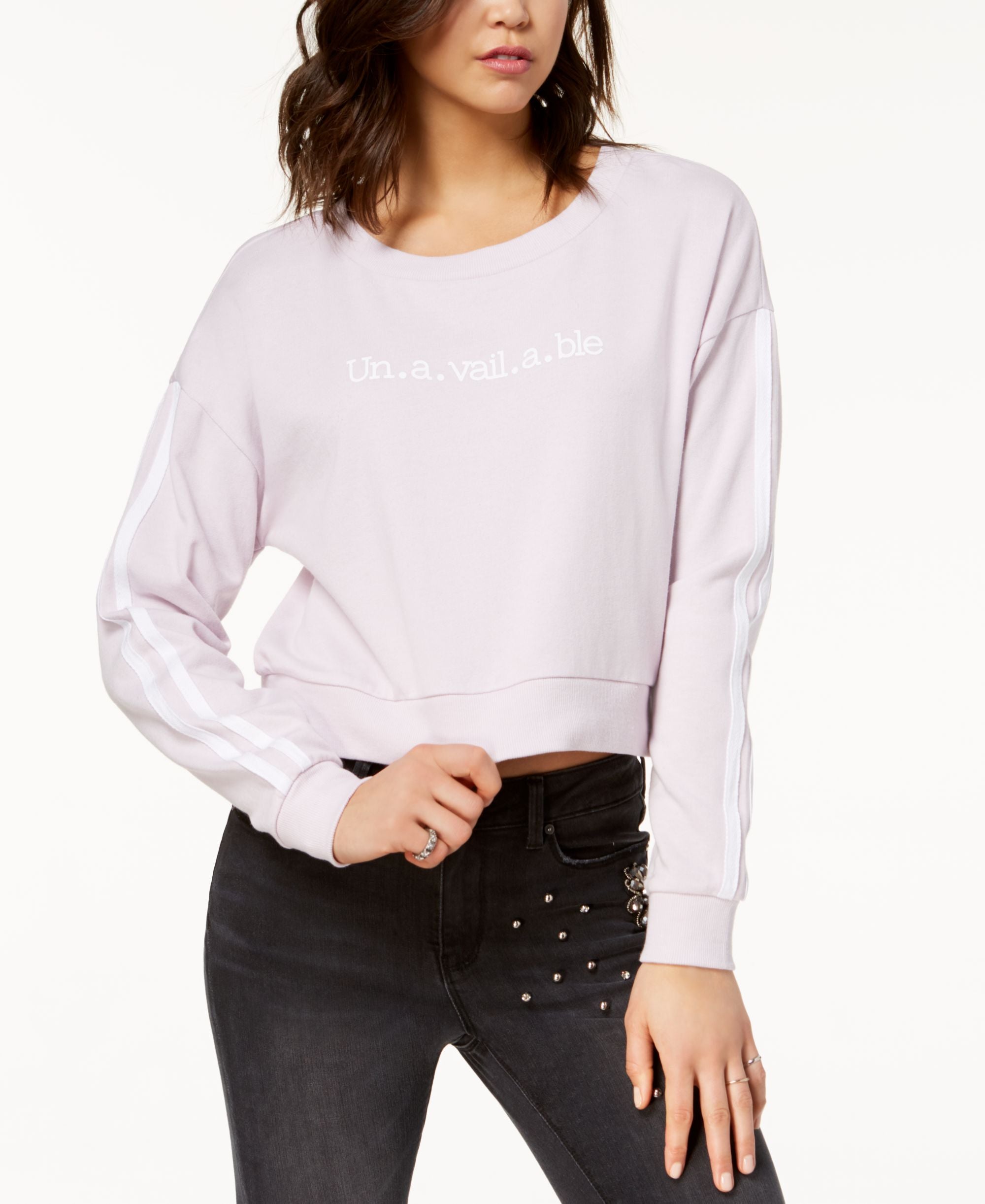 Ultra Flirt Juniors Cropped Varsity Sweatshirt