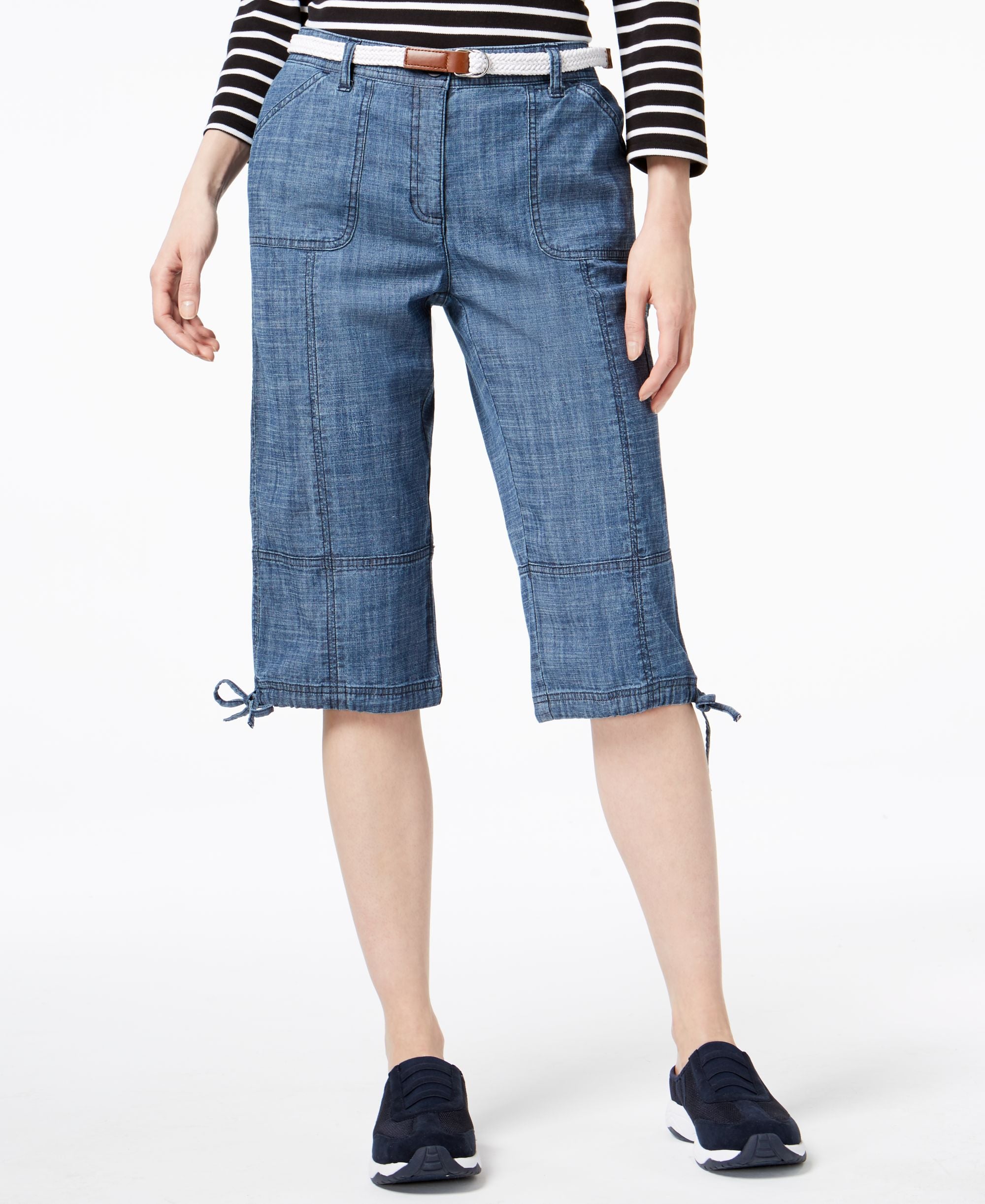 Karen Scott Petite Tie Hem Skimmers