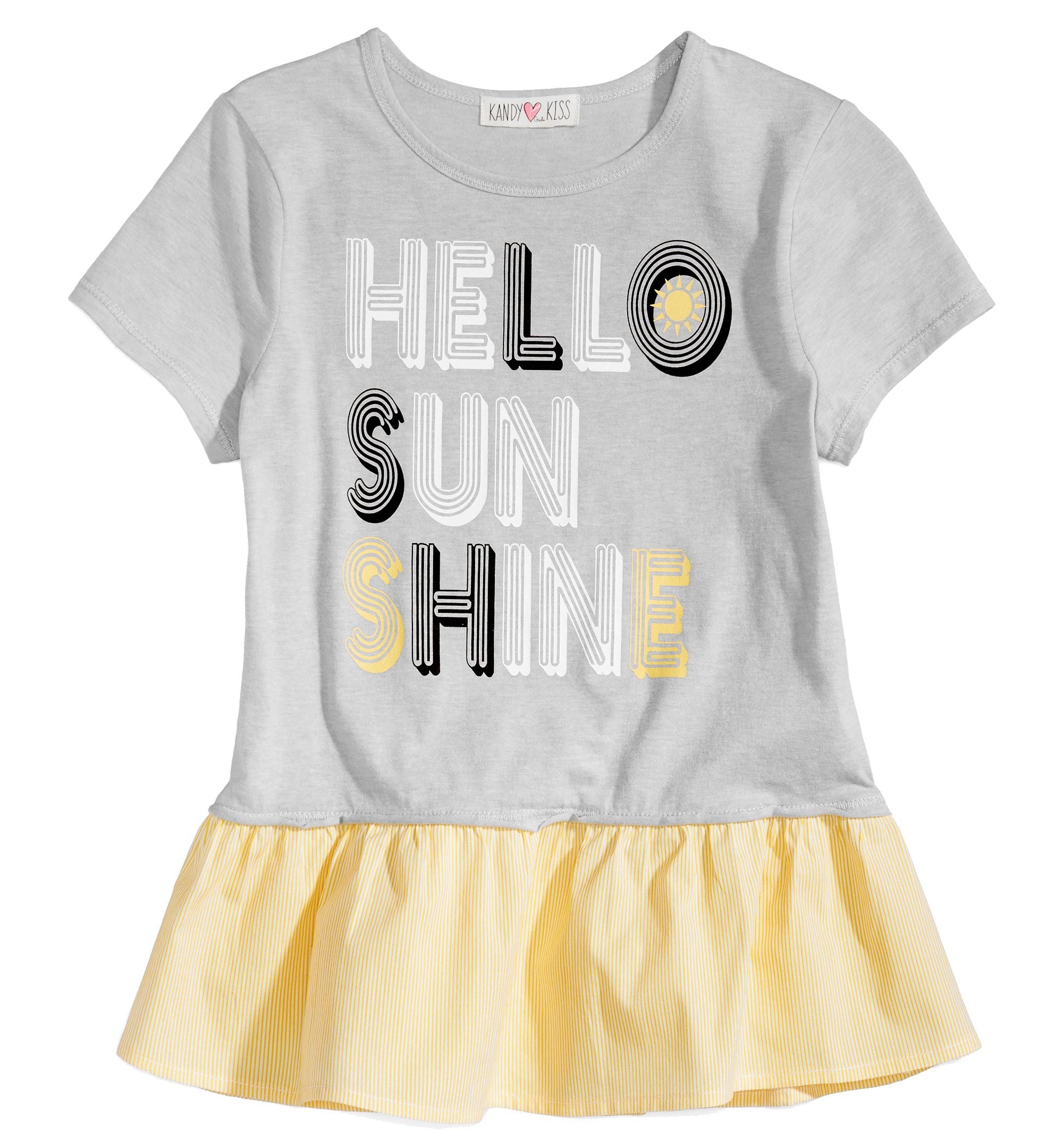 Hello Sunshine Ruffle T-Shirt, Big Girls