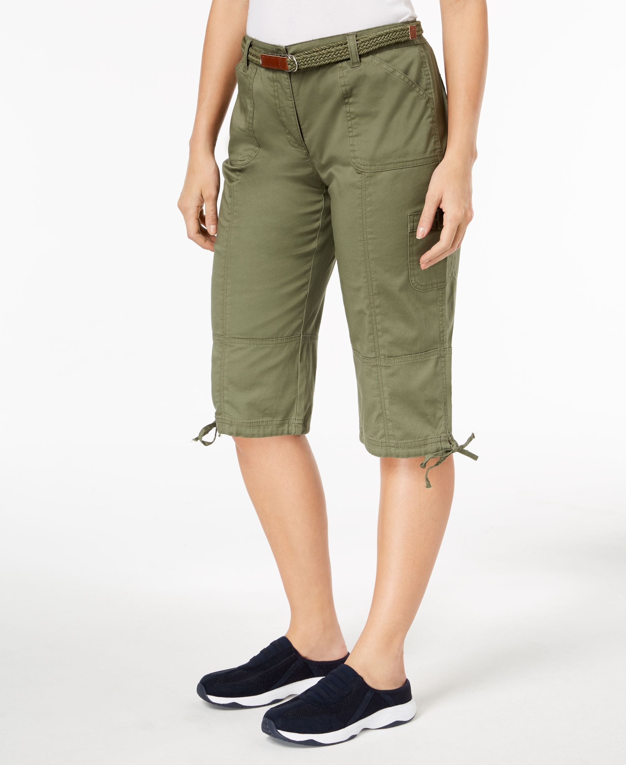 Karen Scott Belted Tie Hem Skimmers