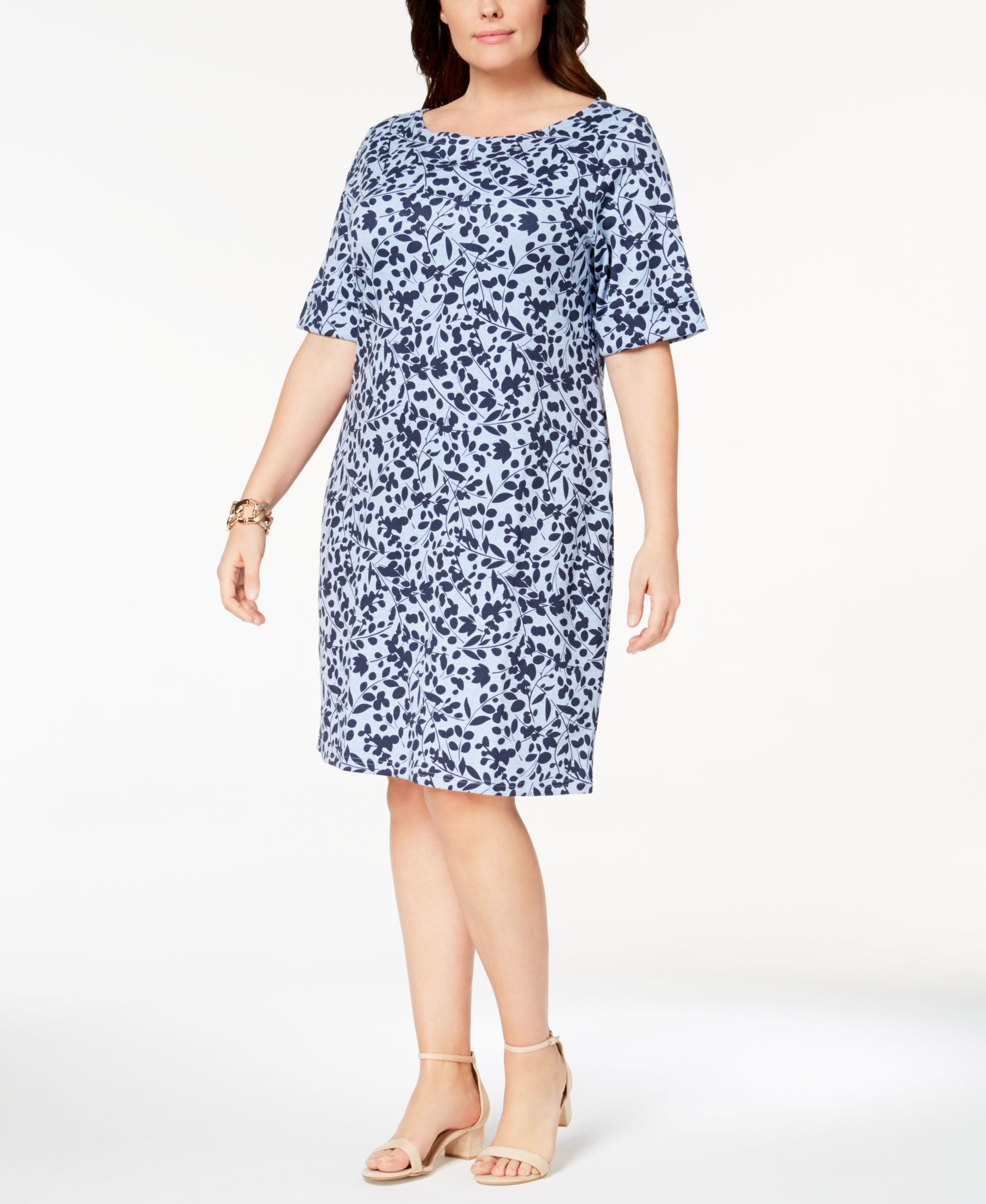 Karen Scott Plus Size Printed Shift Dress