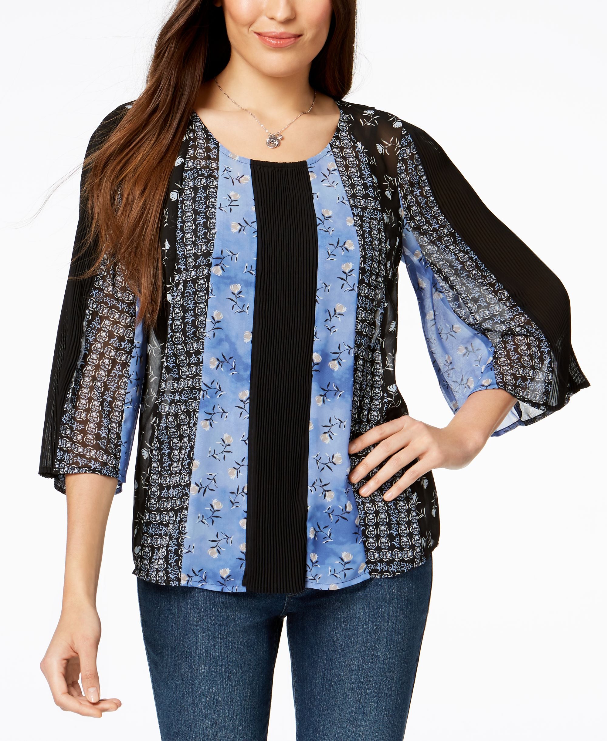 Style & Co Mixed Print Top