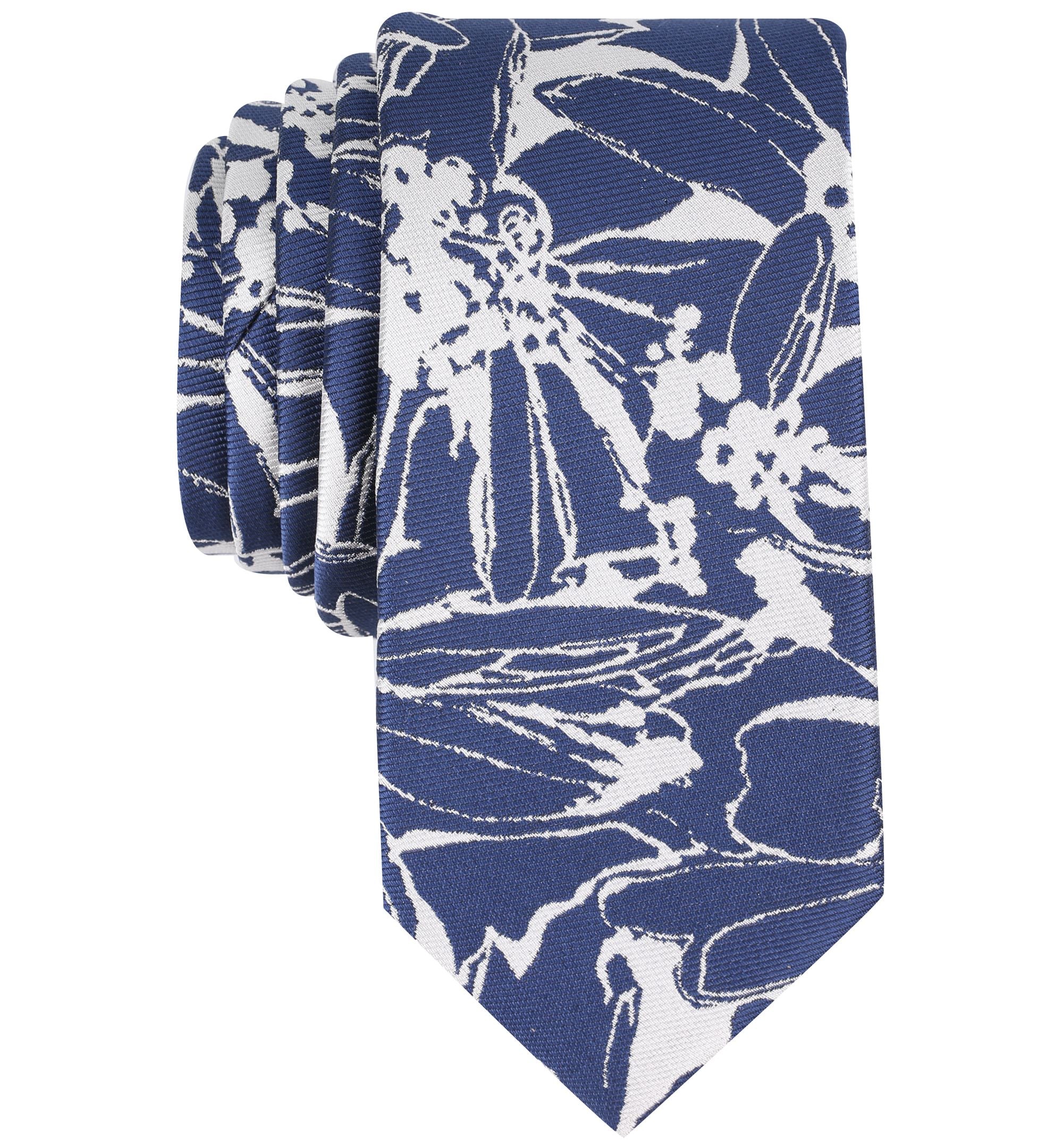 Bar III Mens Totness Abstract Floral Skinny Tie