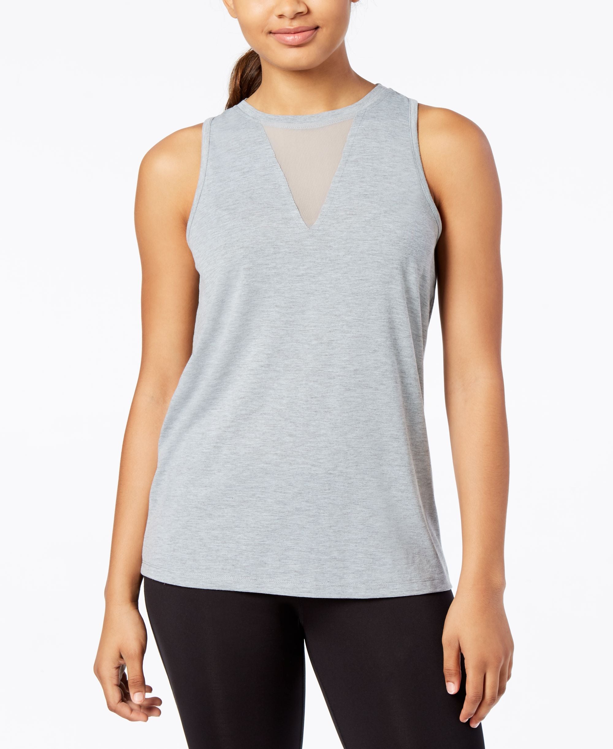Material Girl Active Juniors Mesh Inset Tank Top