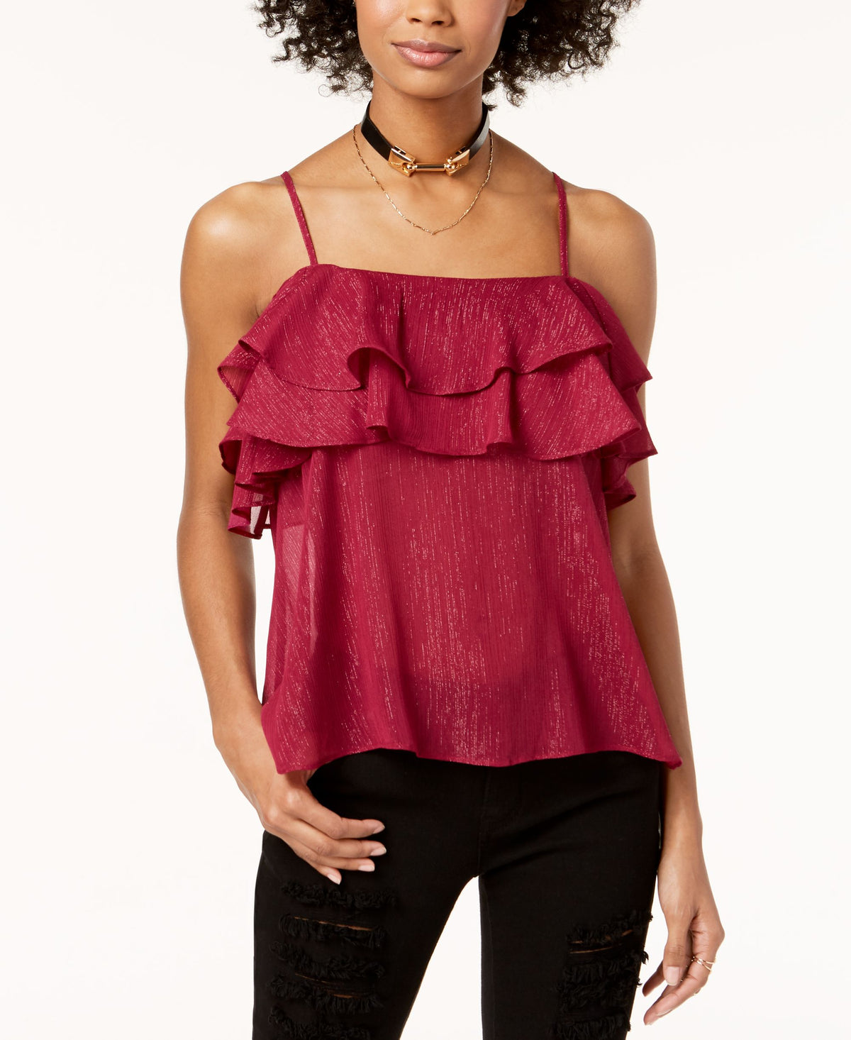 The Edit By Seventeen Juniors Ruffled Tank Top