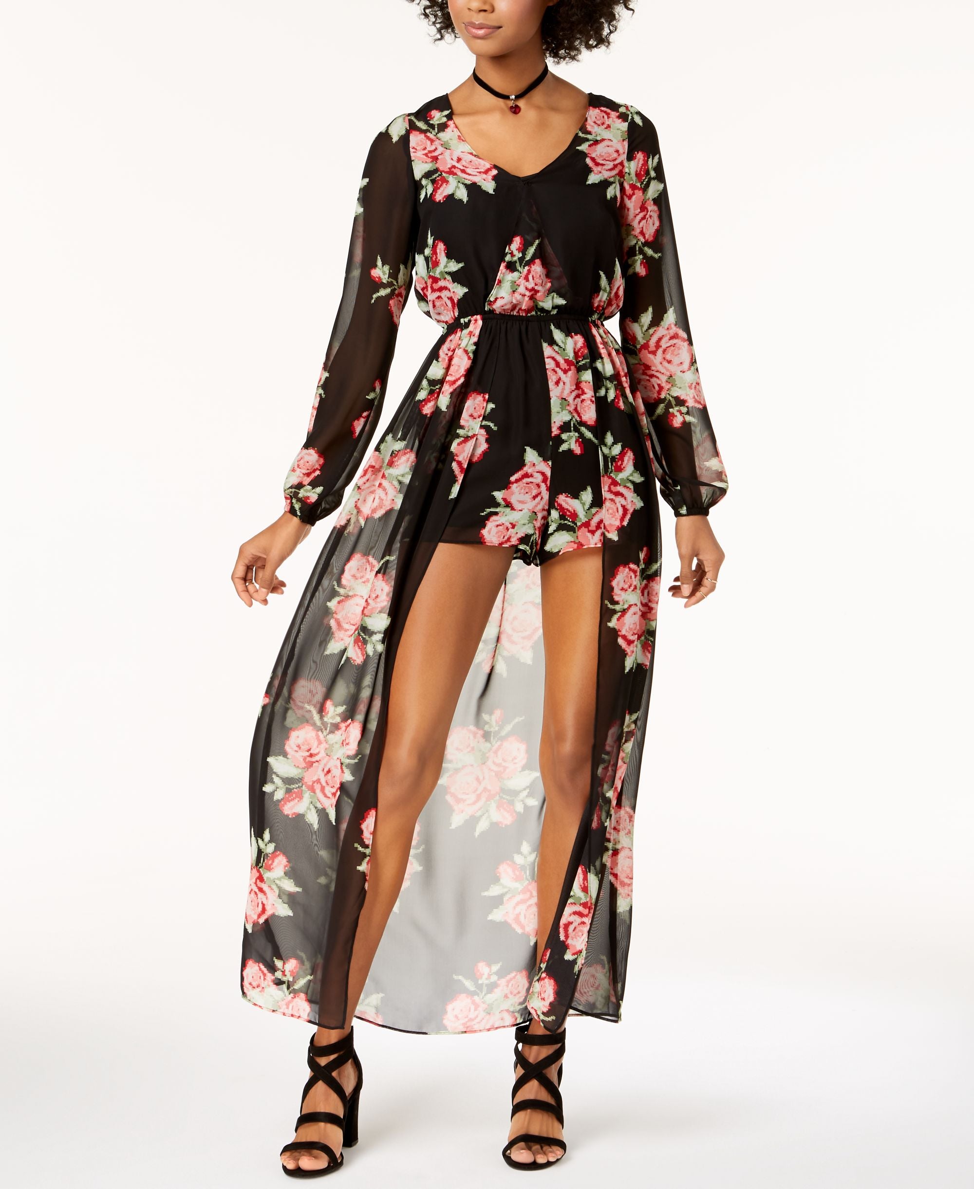 The Edit By Seventeen Juniors Printed Jumpsuit