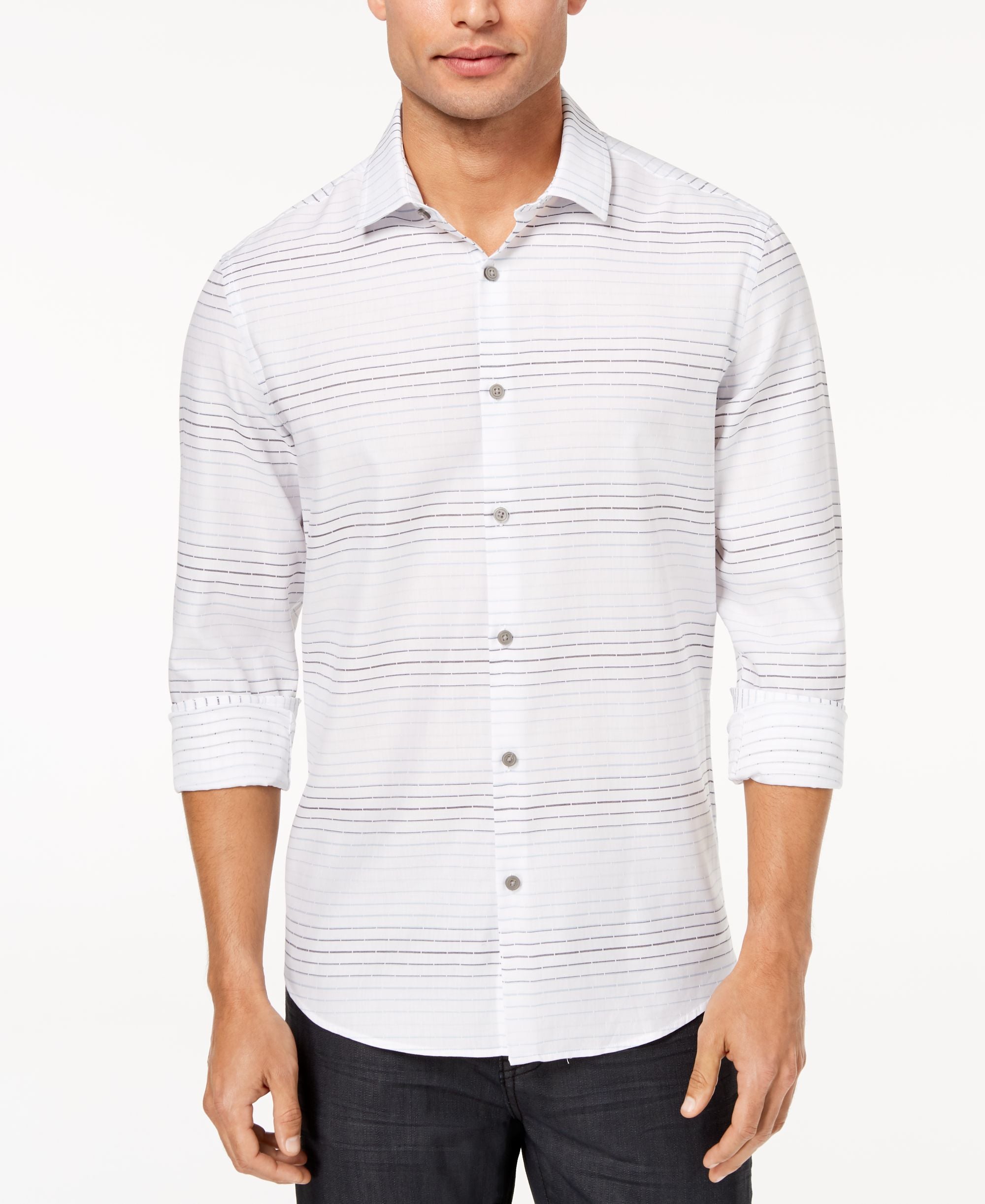 Alfani Mens Plaid Shirt