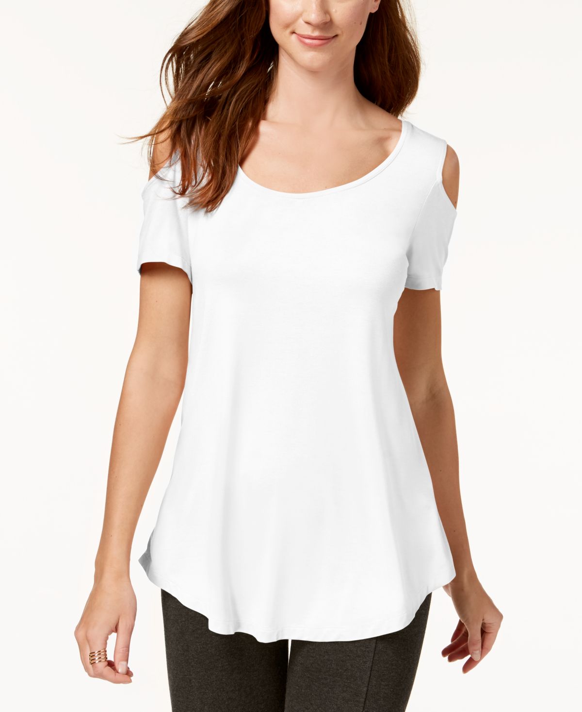 Petite Cold-Shoulder Top