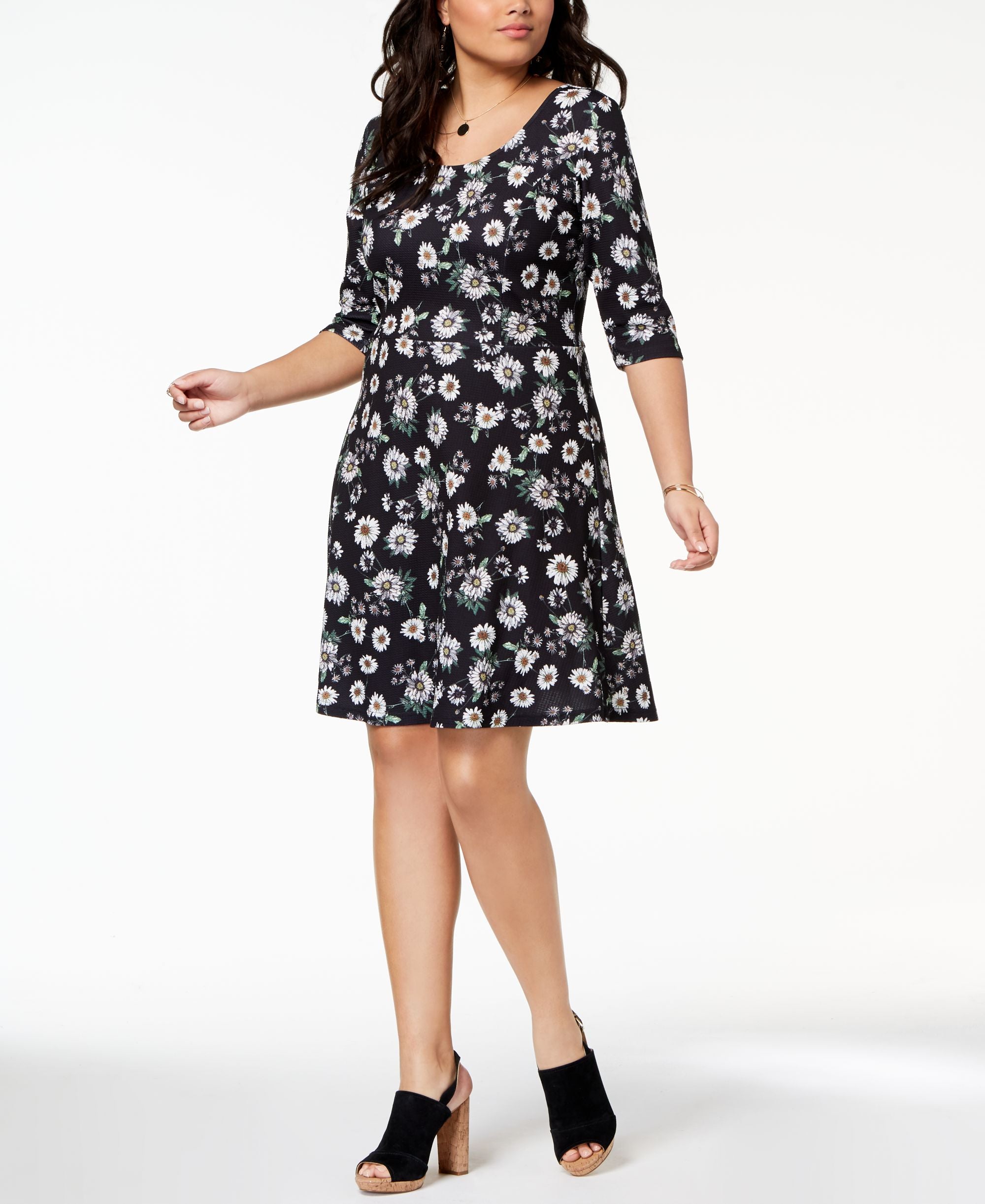 Fox Royal Trendy Plus Size Floral Print Dress