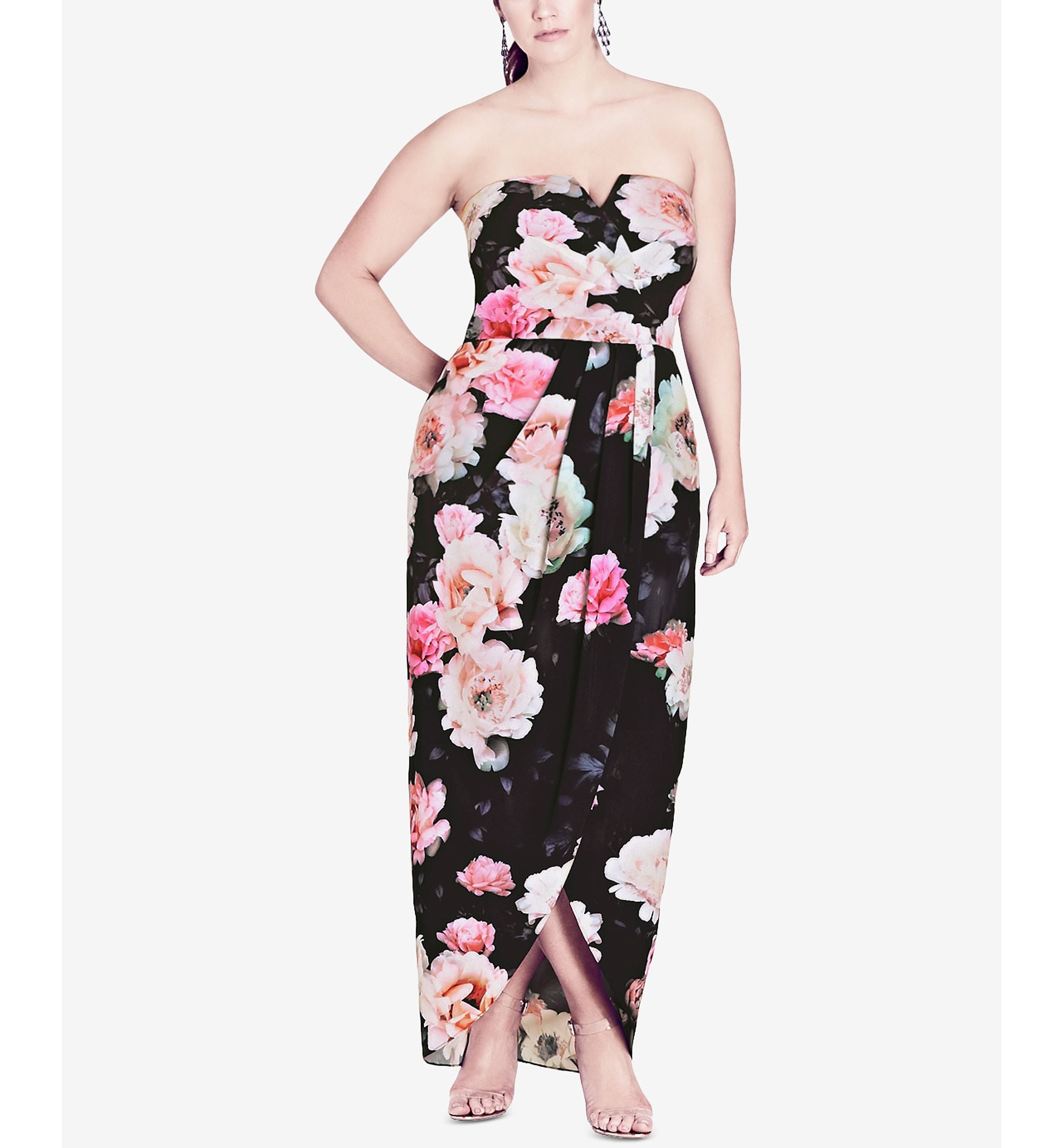 City Chic Trendy Plus Size Strapless Maxi Dress