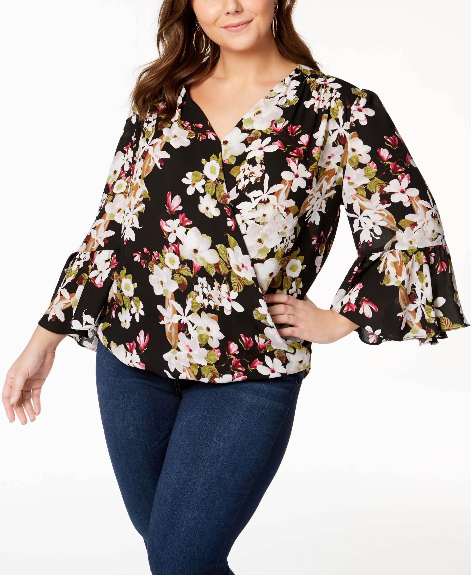 Plus Size Printed Blouse