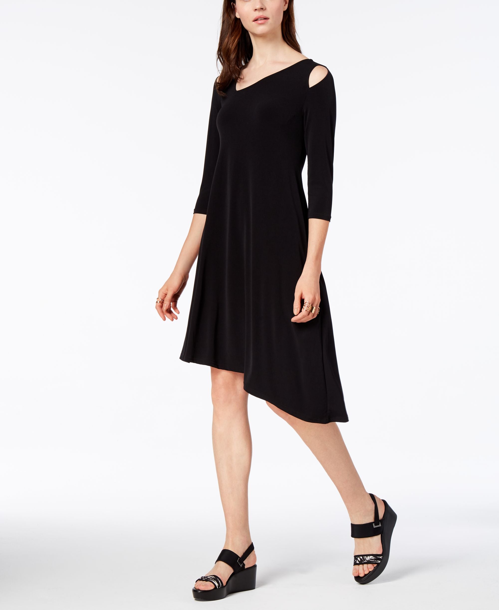 Alfani Cutout Asymmetrical Dress