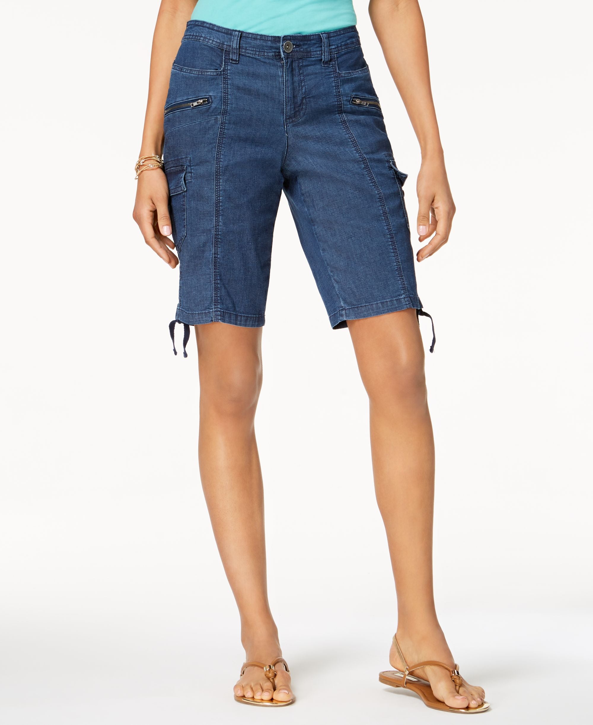 Style & Co Petite Chambray Cargo Shorts
