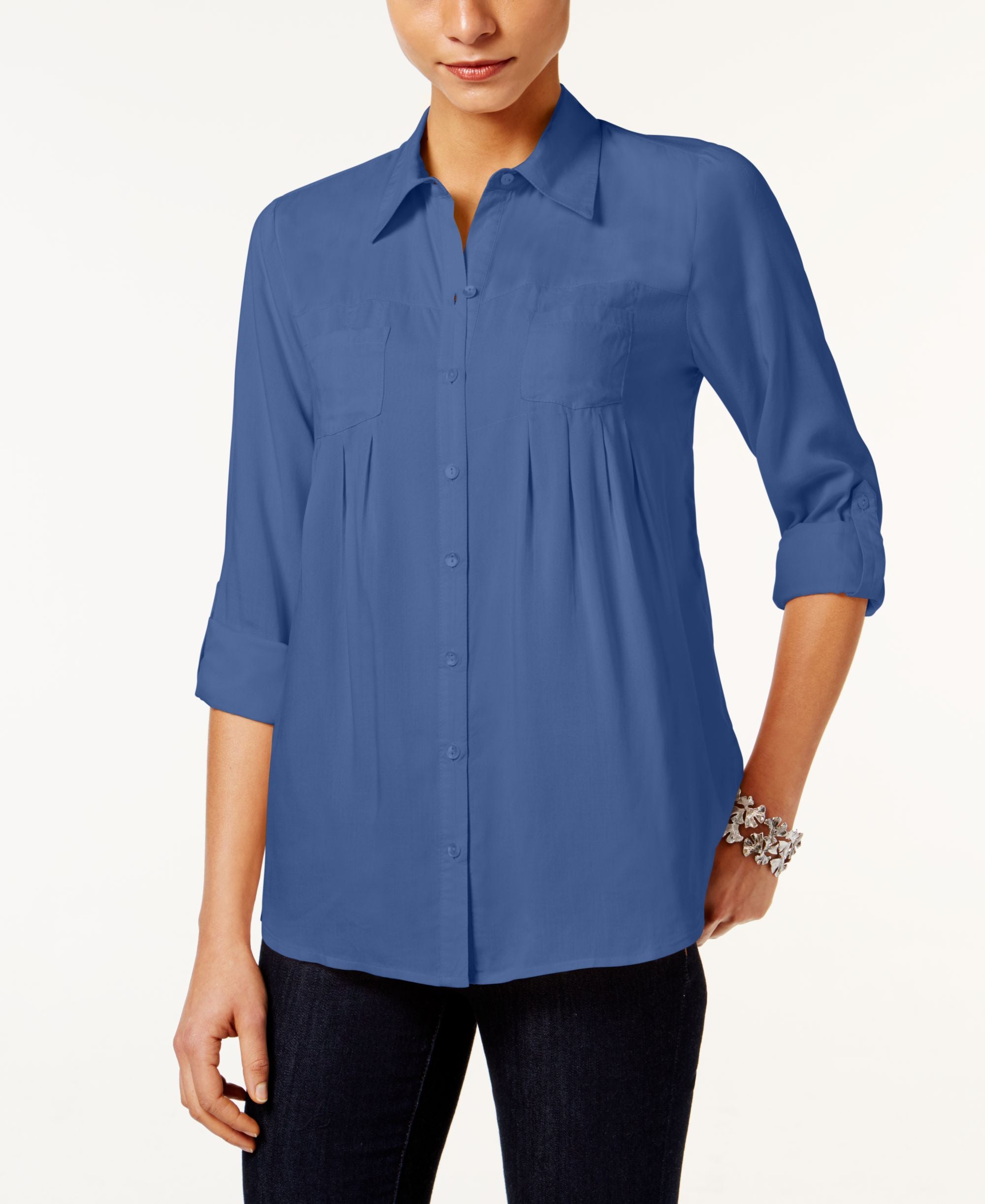 Style & Co Roll Tab Shirt