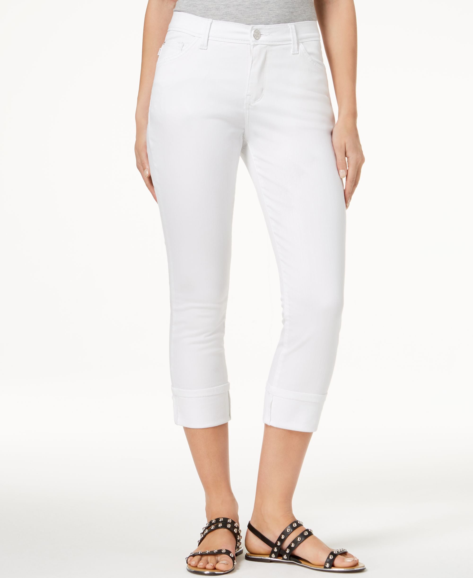 Lee Platinum Petite Cropped Cuffed Stretch Jeans
