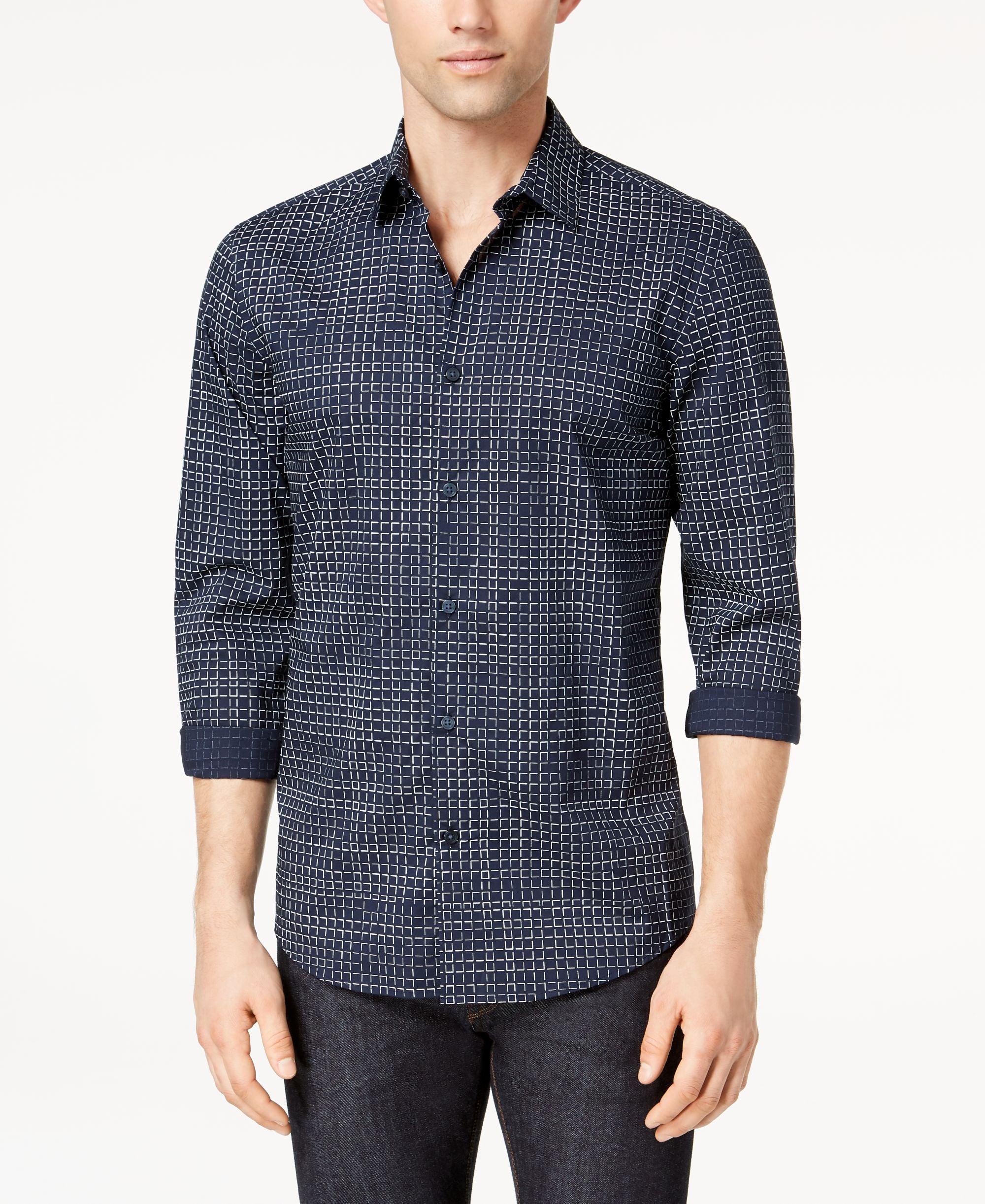 Alfani Mens Printed Shirt