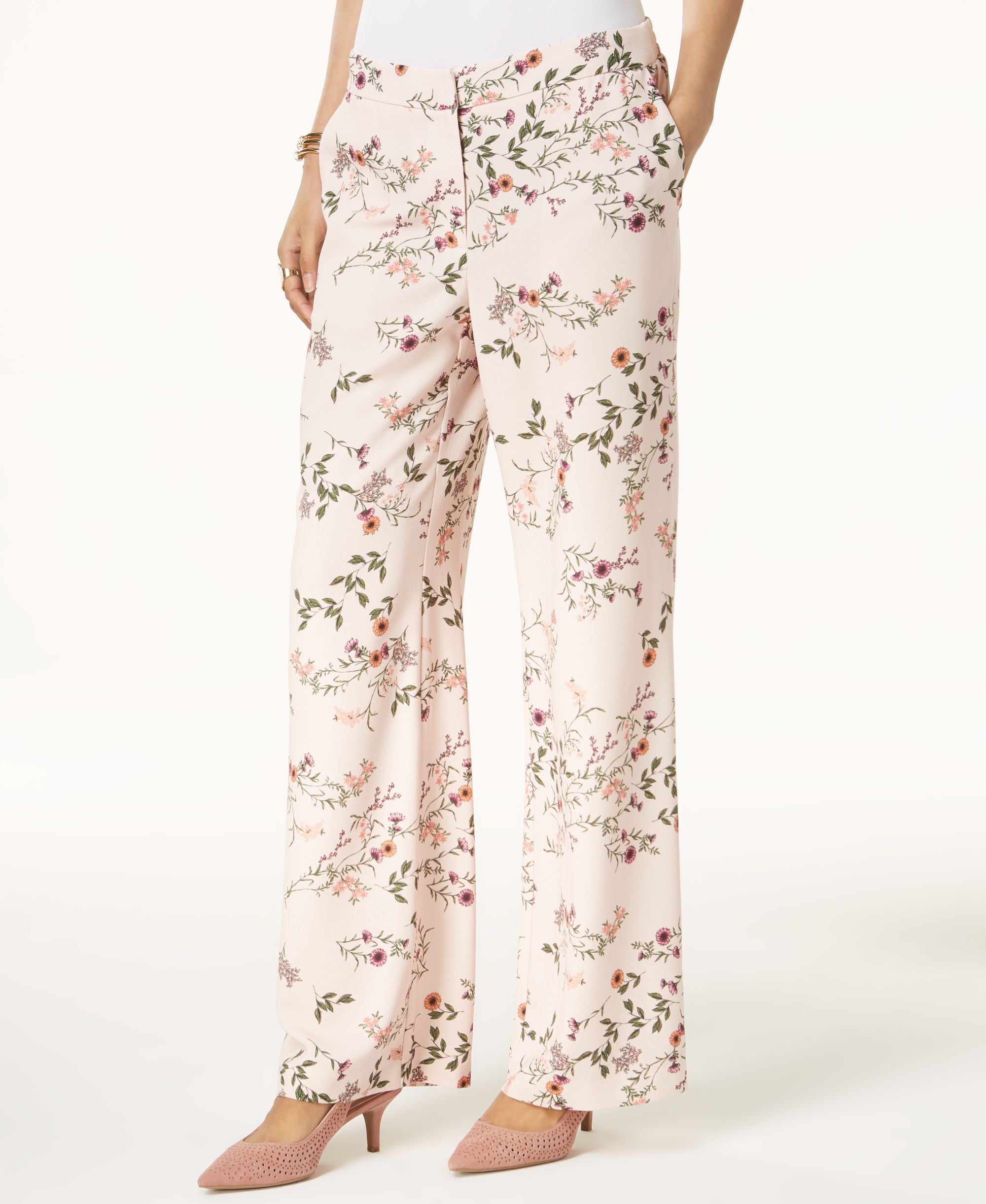 Alfani Printed Wide Leg Pants