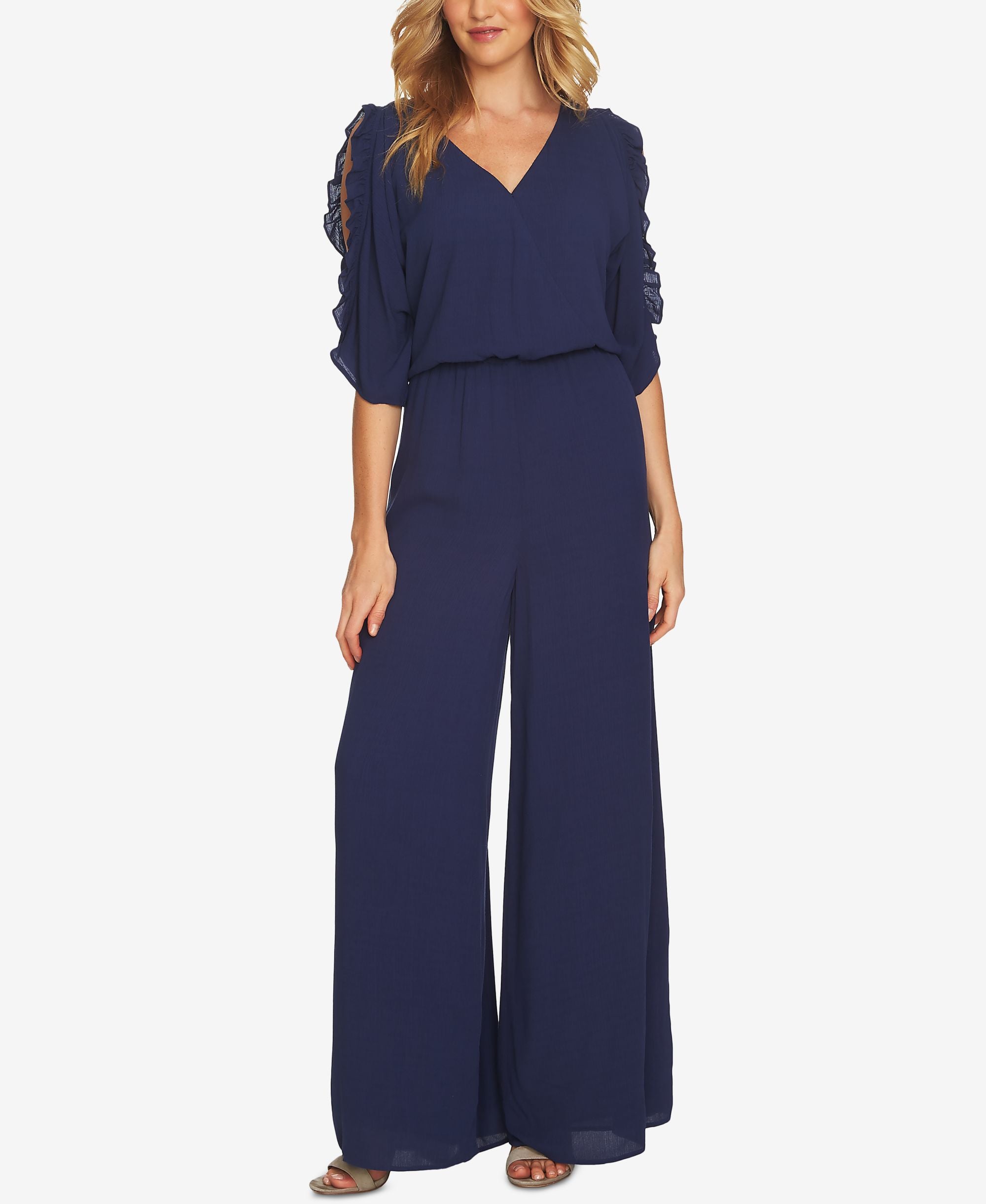 Cece Ruffled Wide Leg Jumpsuit