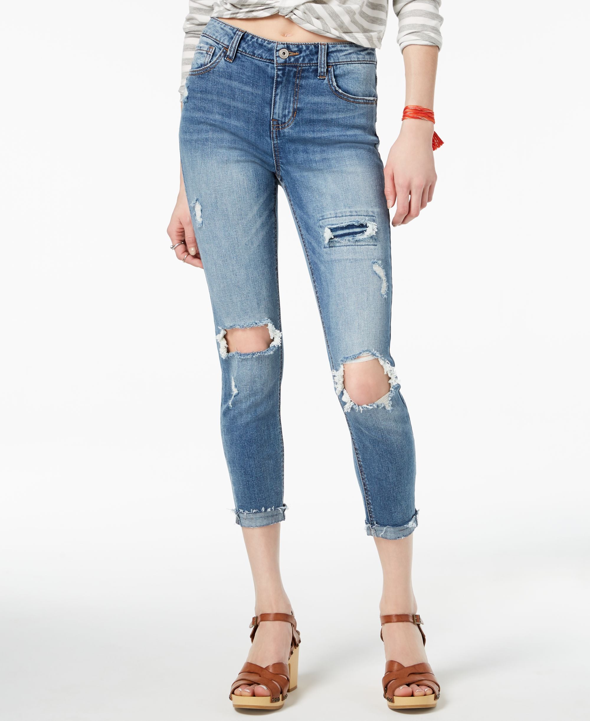 American Rag Juniors Ripped Skinny Jeans