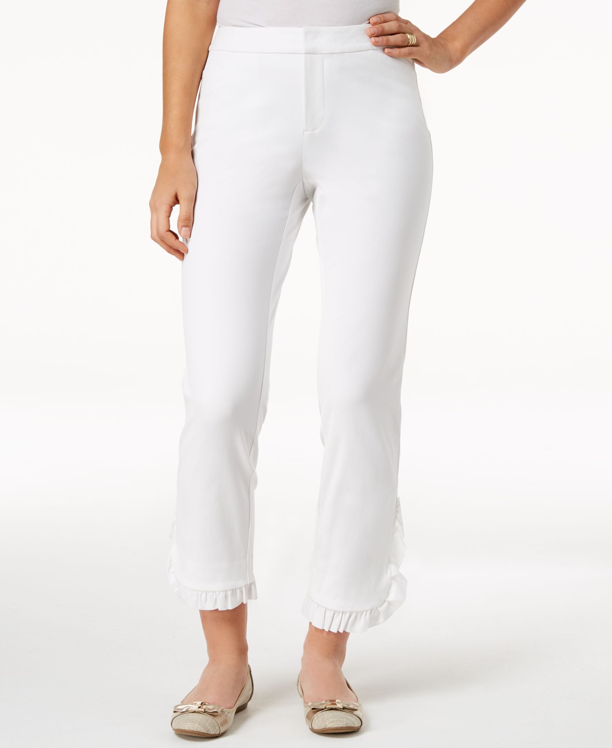 Charter Club Newport Ruffled Cropped Pants