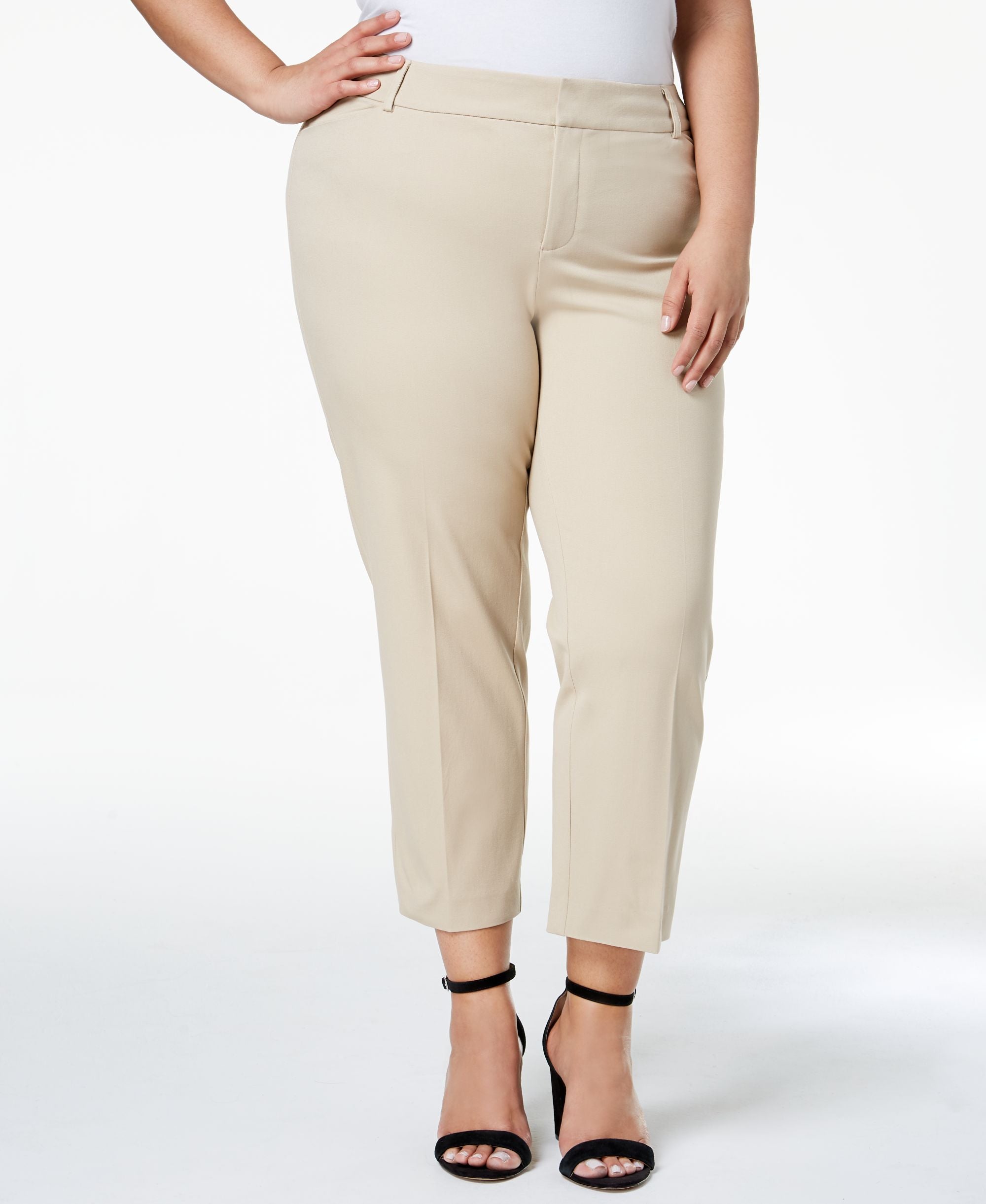 Charter Club Plus Size Newport Tummy Control Cropped Pants
