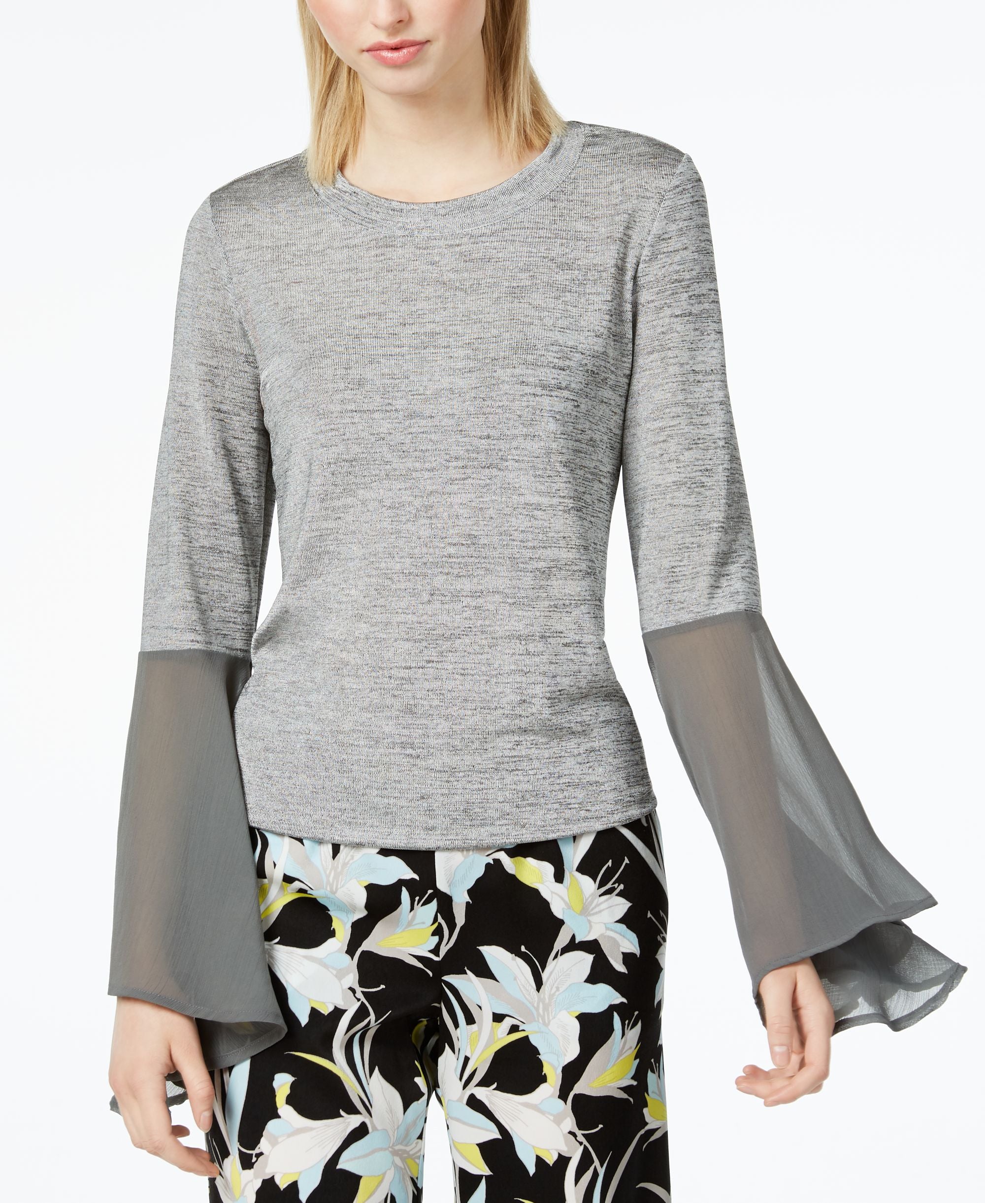 Bar III Bell Sleeve Top
