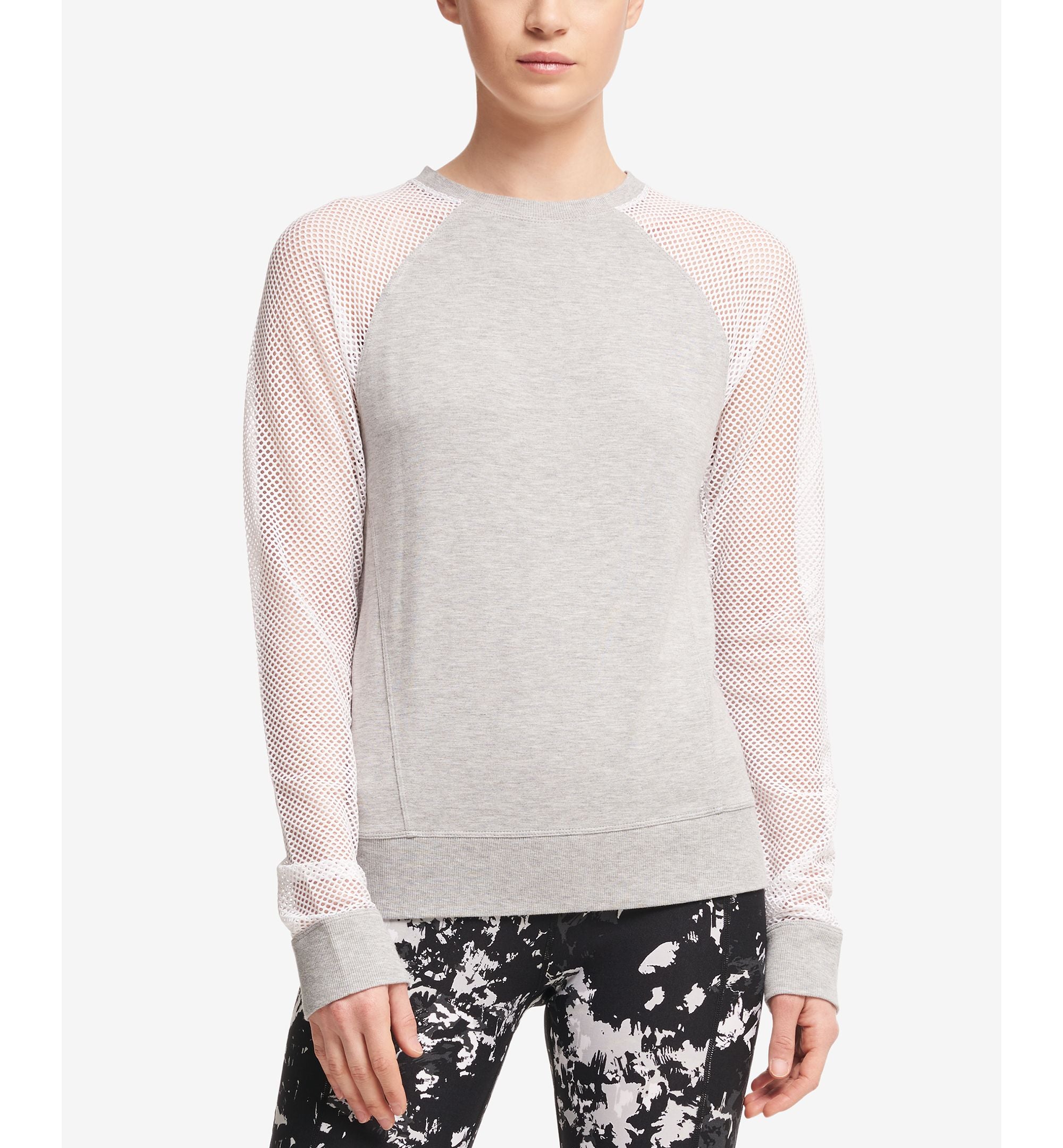 DKNY Sport Sheer Sleeve Sweatshirt