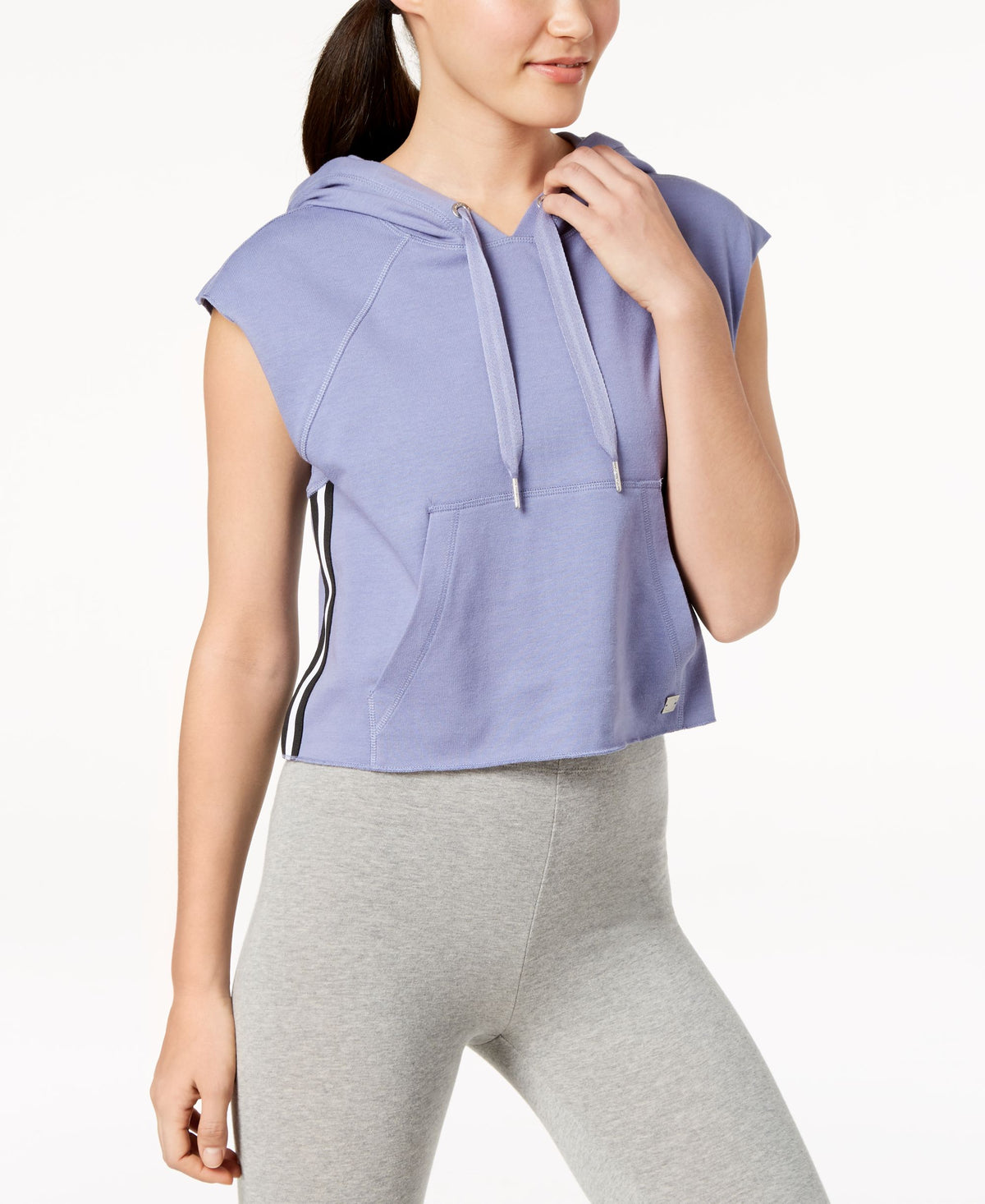 Calvin Klein Performance Floral Cropped Sleeveless Hoodie