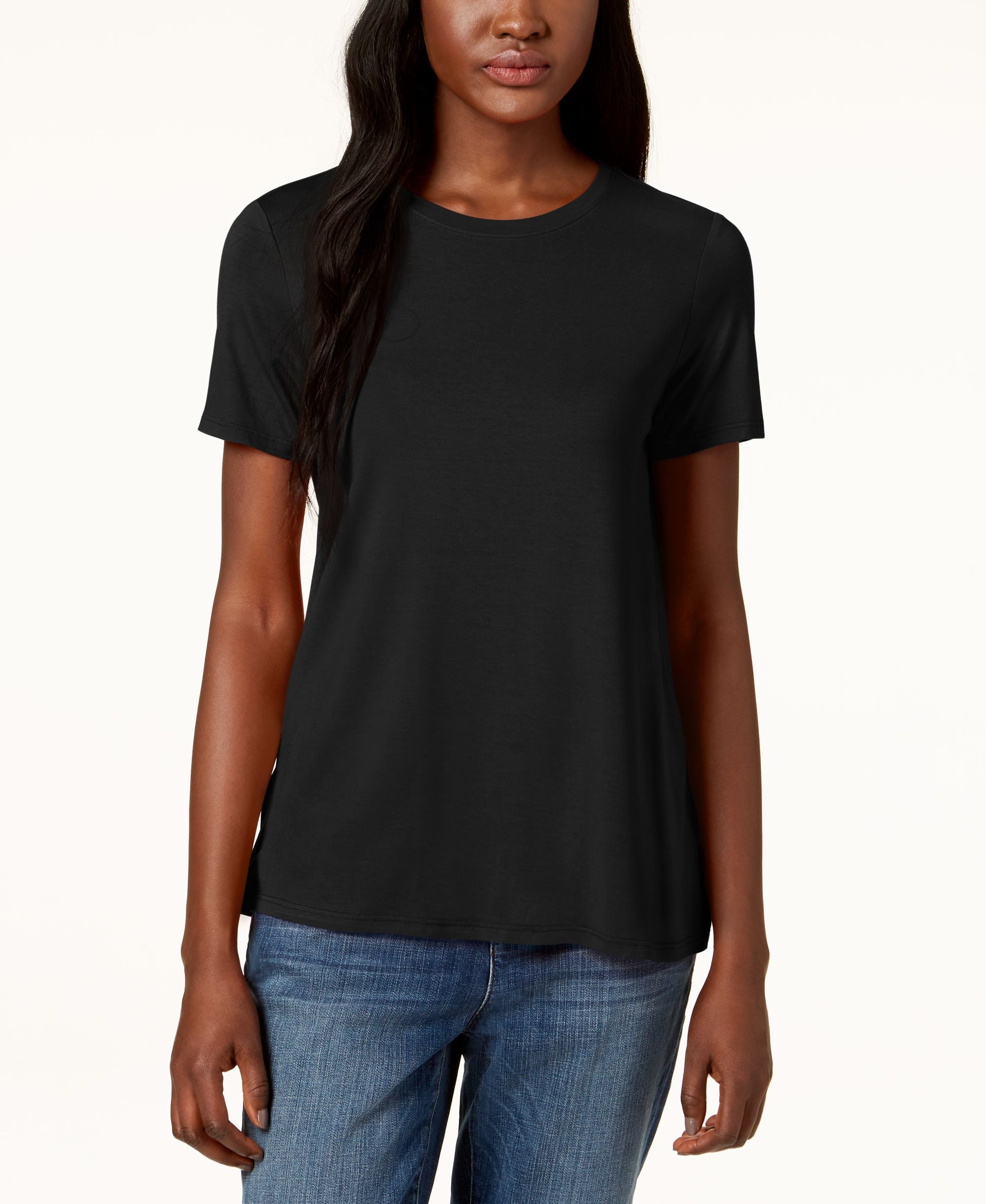 Eileen Fisher System Stretch Jersey Short Sleeve T-Shirt
