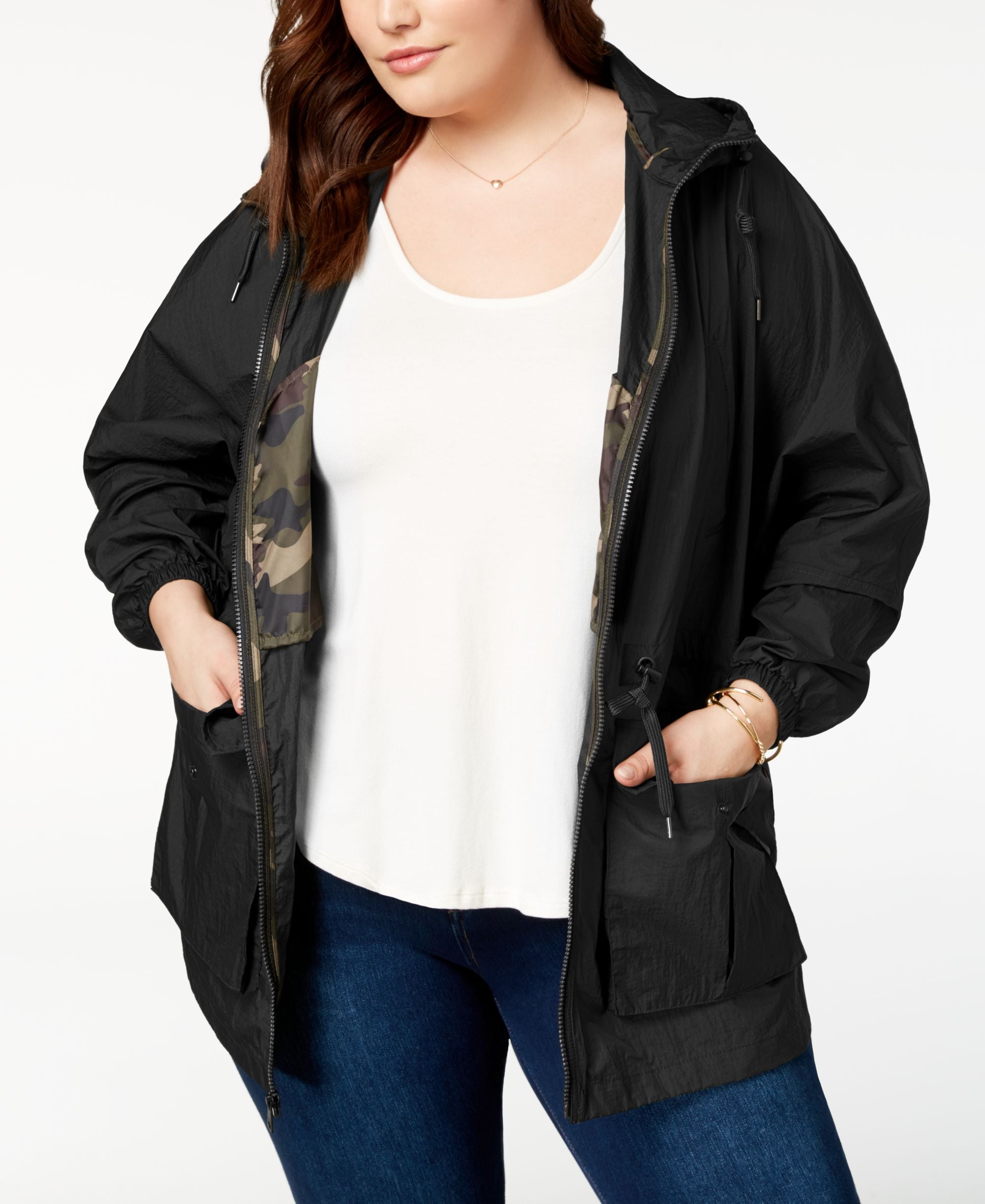 Levis Plus Size Crinkle Fishtail Windbreaker Parka