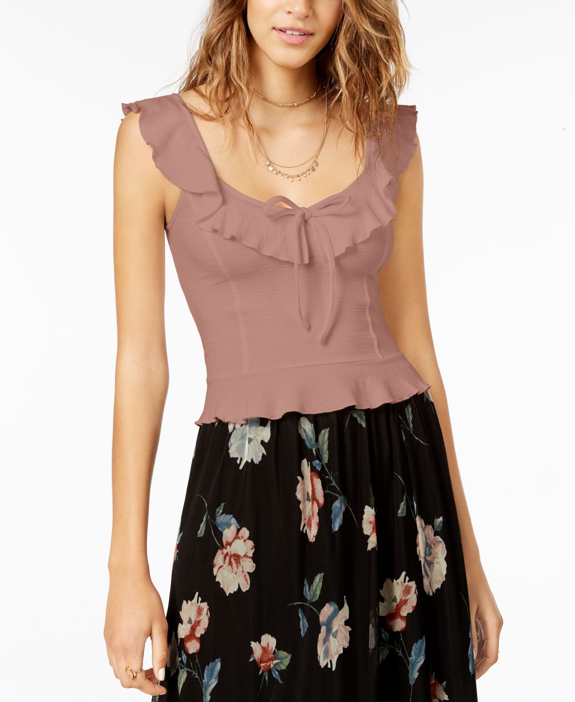 American Rag Juniors Ruffled Tank Top