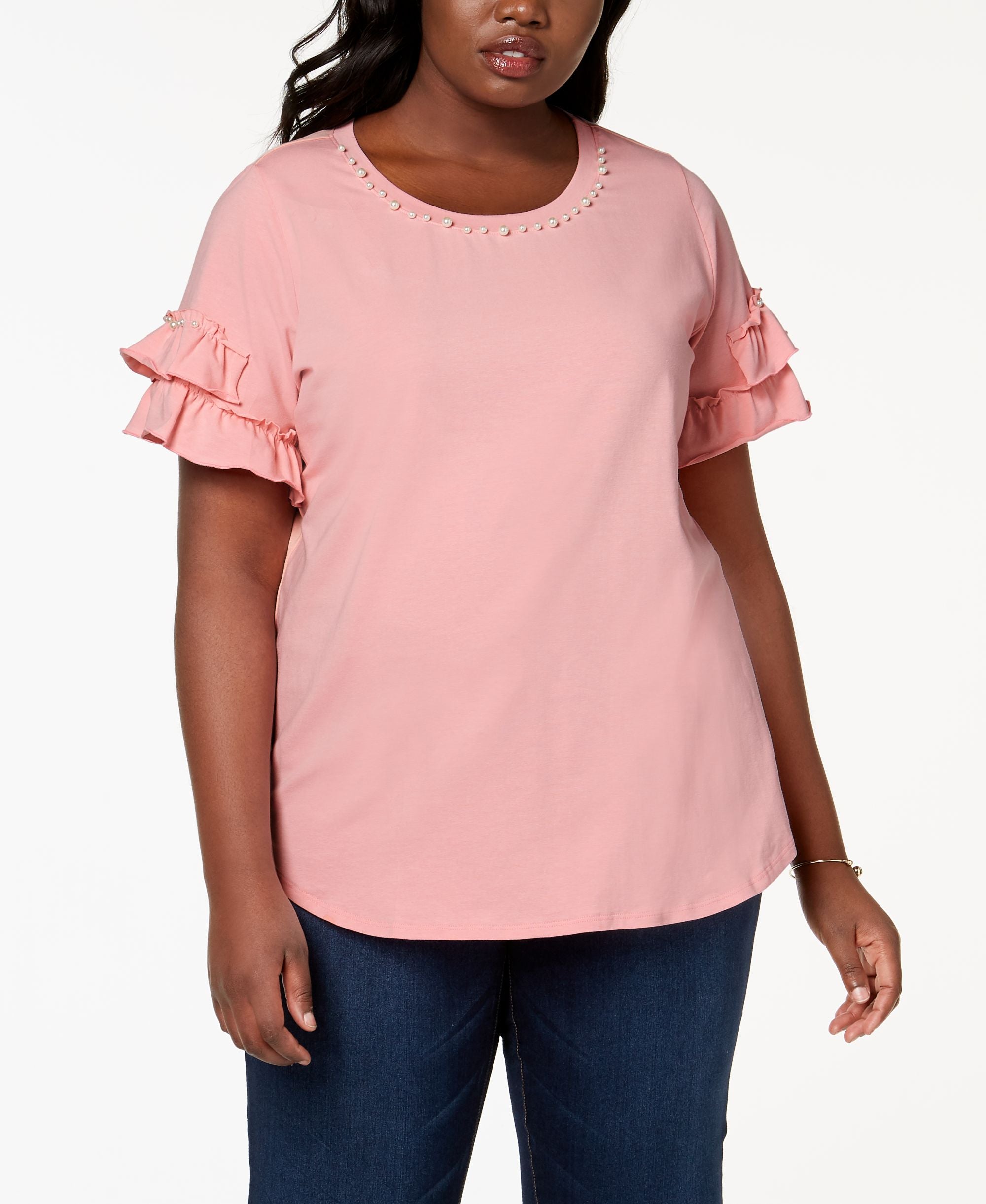 NY Collection Plus Size Embellished Top