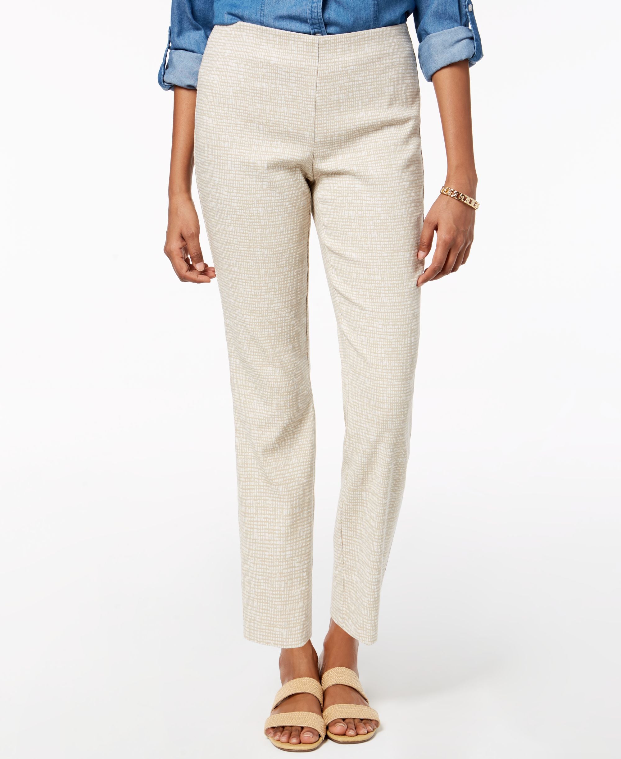 Charter Club Printed Ankle Length Pants