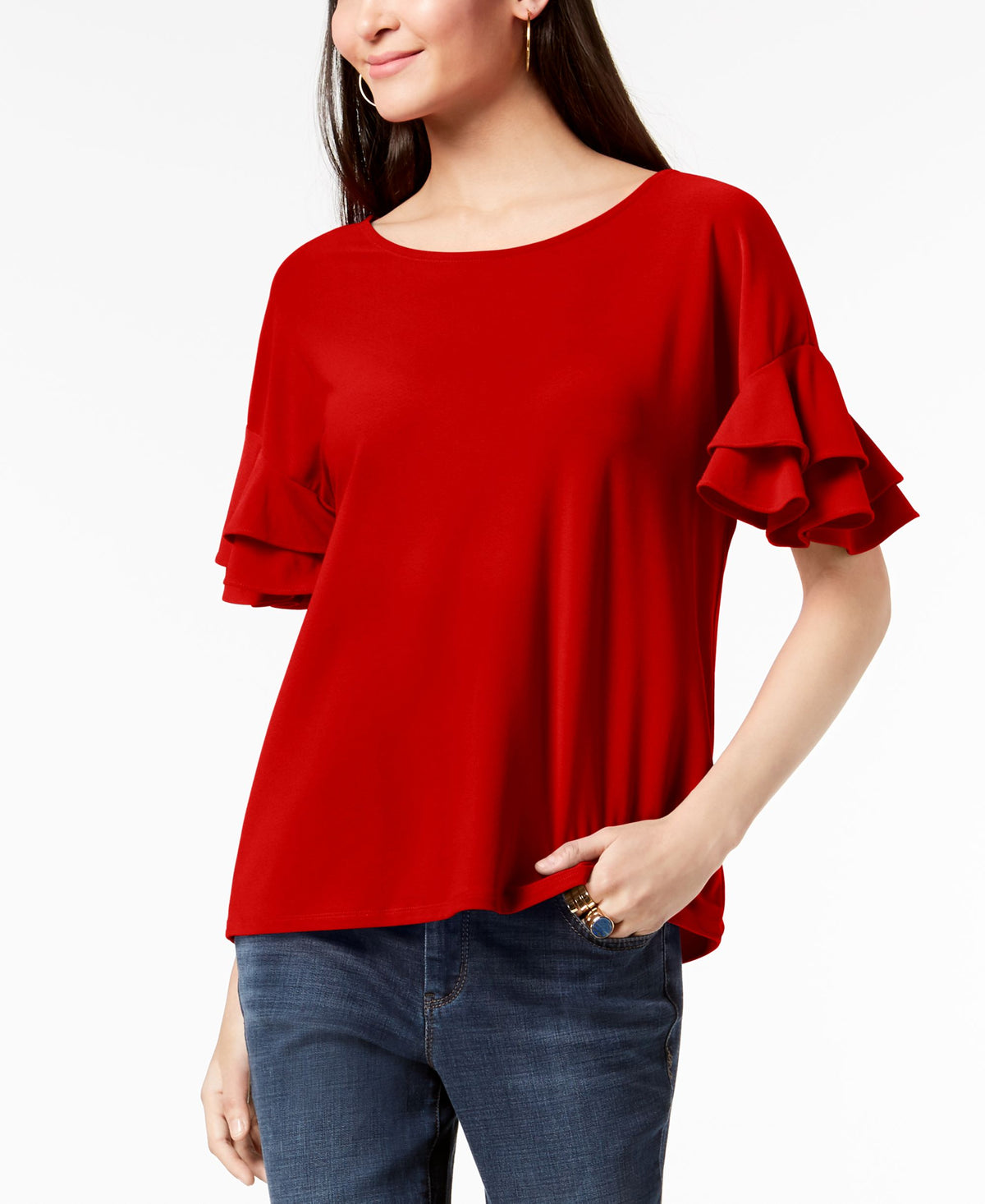 Ruffled Sleeve Top
