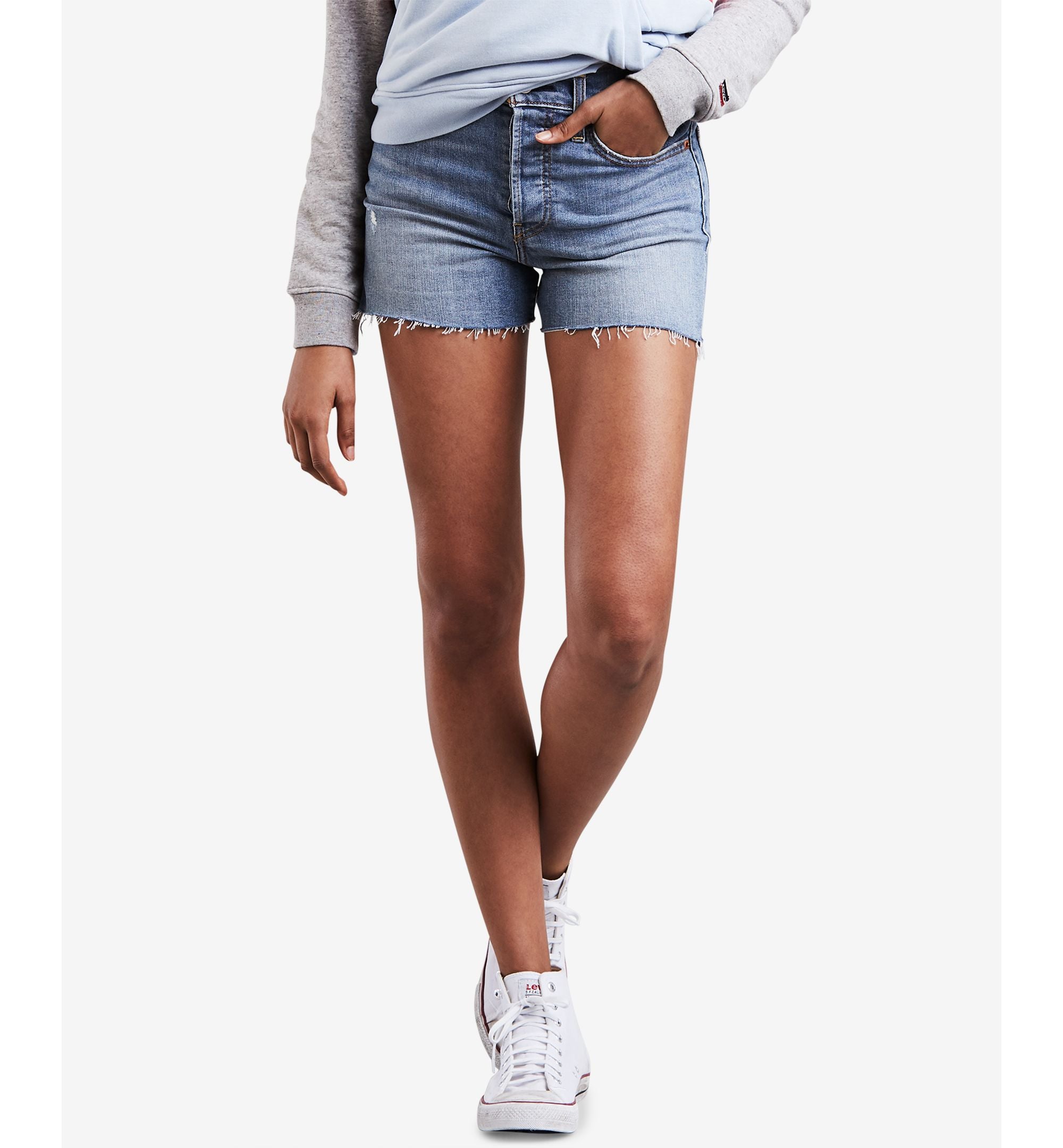 Levis Wedgie High Rise Denim Shorts