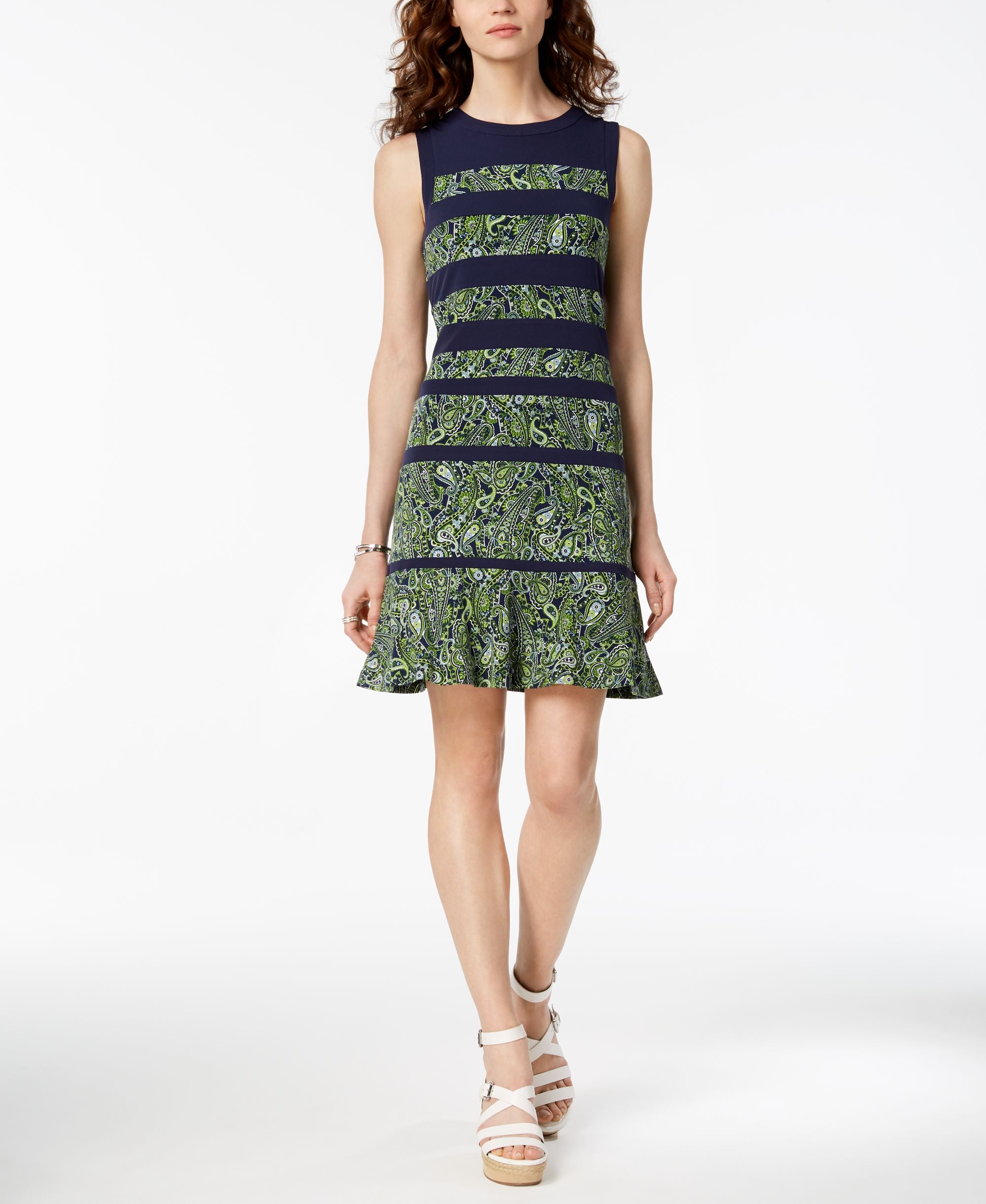 Michael Michael Kors Paisley Striped Shift Dress