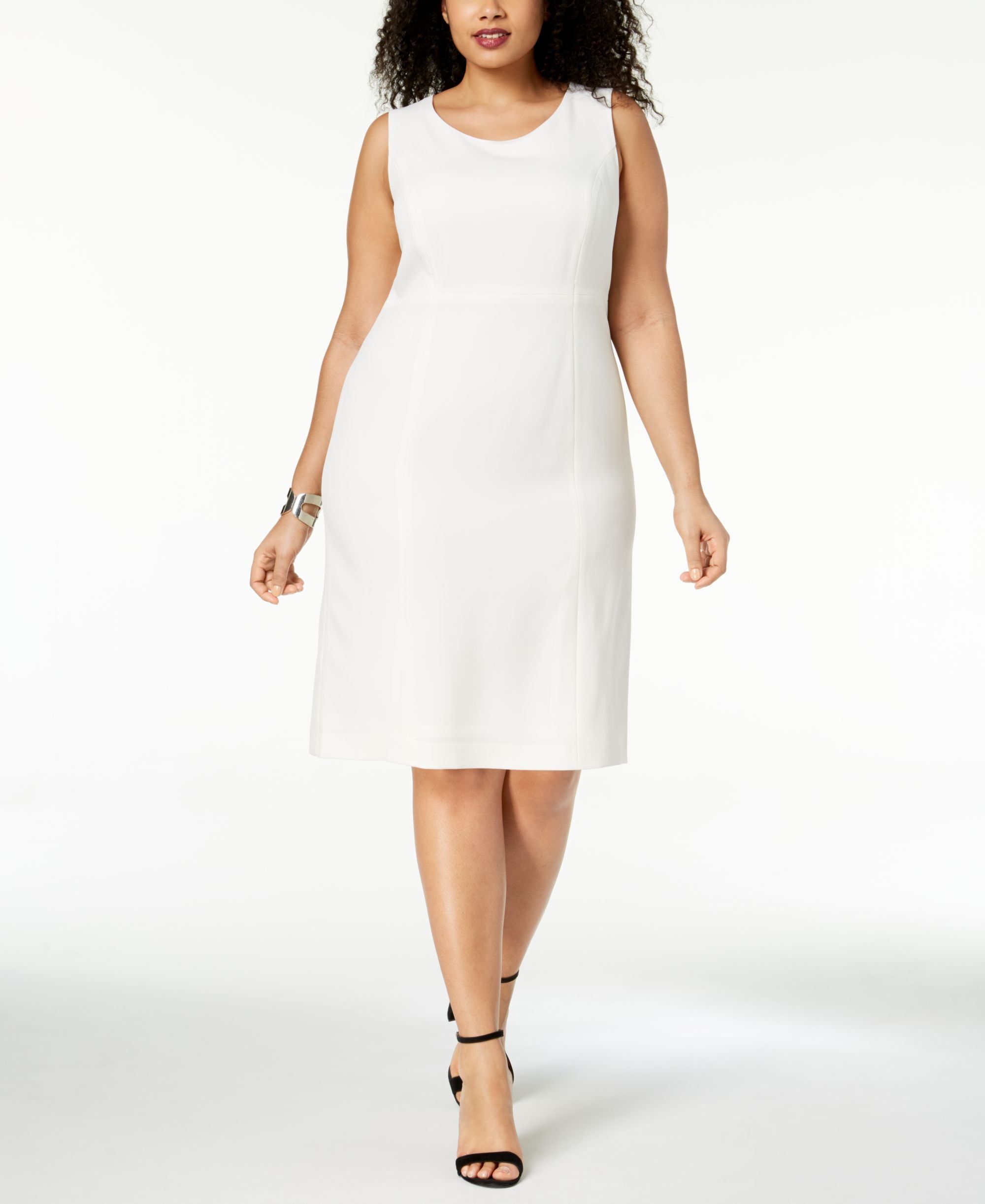 Plus Size Crepe Sheath Dress