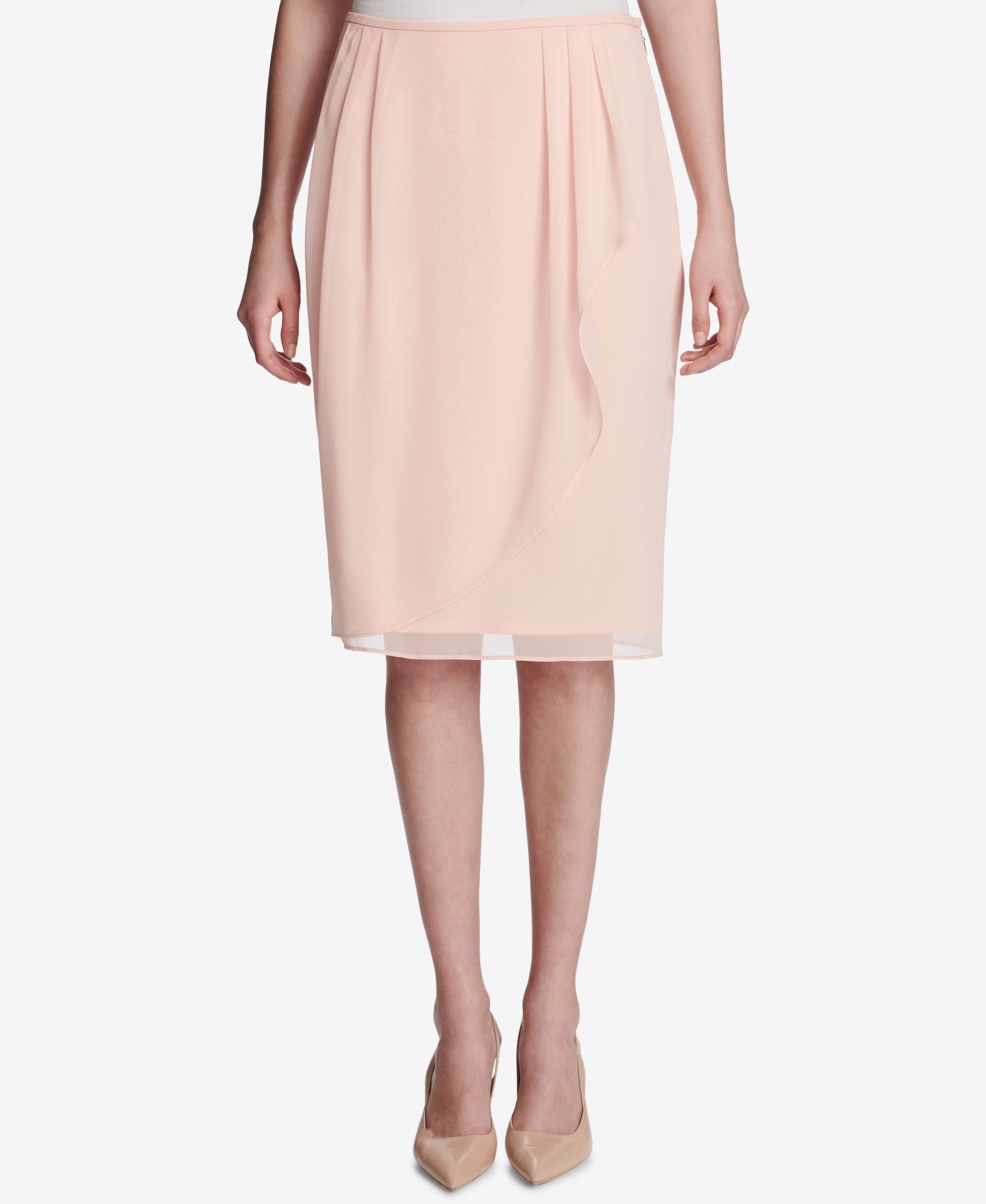Calvin Klein Ruffled Wrap Skirt