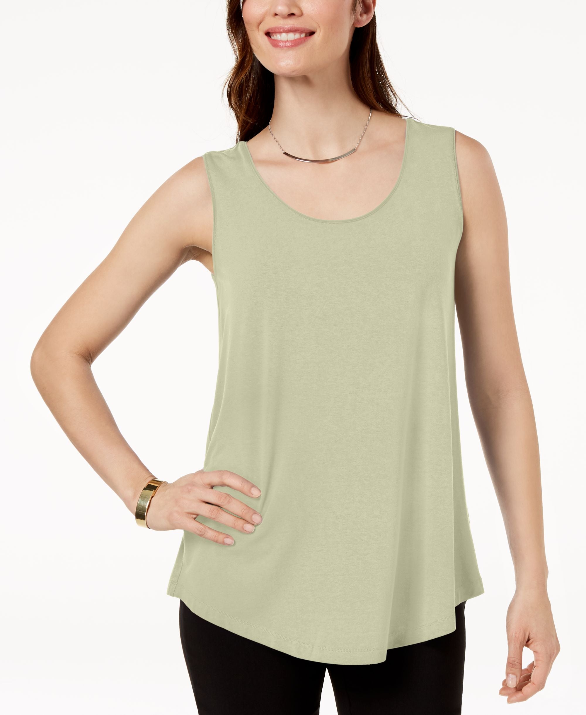 JM Collection Scoop Neck Tank Top